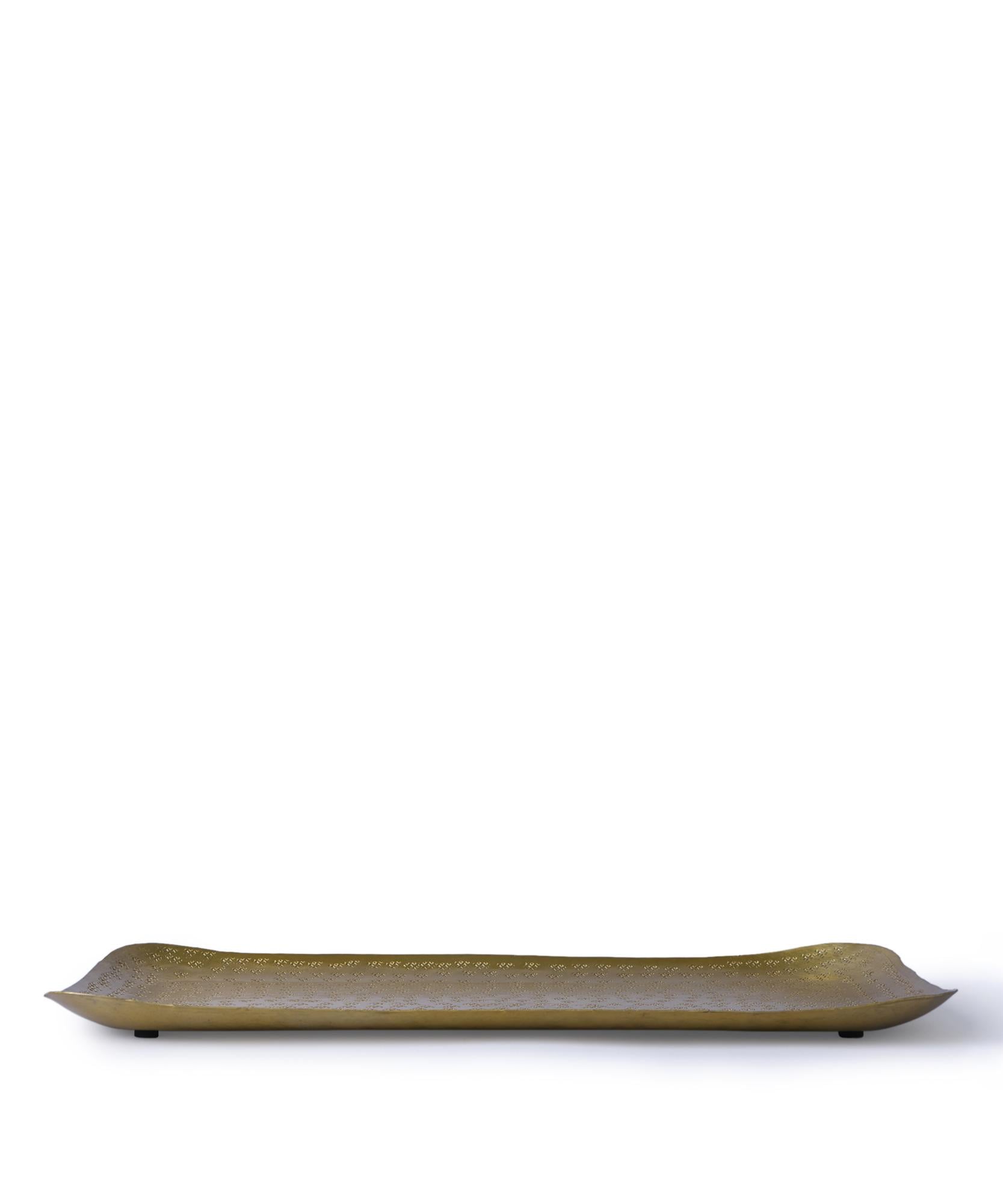 YARGICI Metal Dikdörtgen Tepsi(38x21x2 Cm)