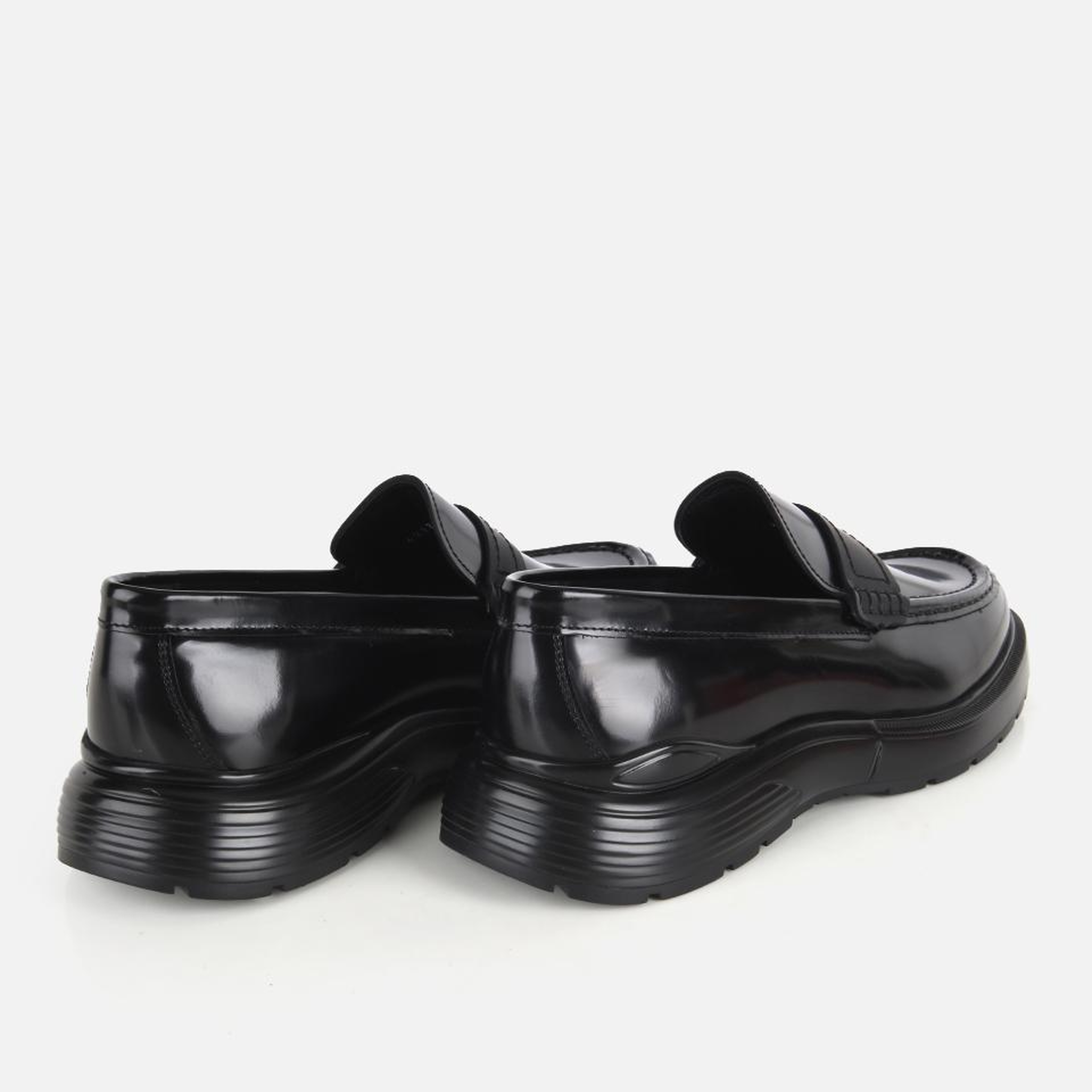 Erkek Rugan Deri Siyah Burun Detaylı Klasik Loafer