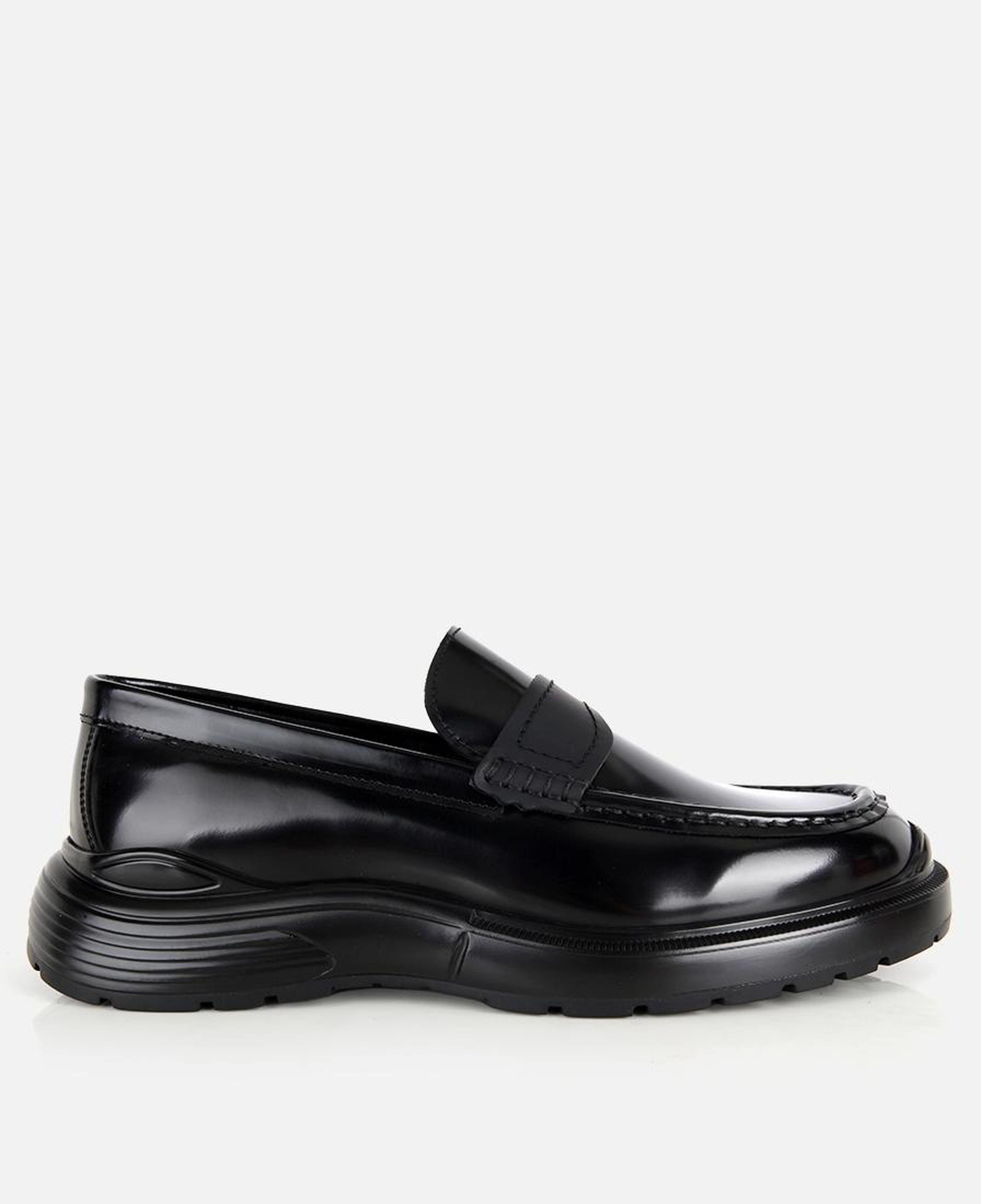 Erkek Rugan Deri Siyah Burun Detaylı Klasik Loafer