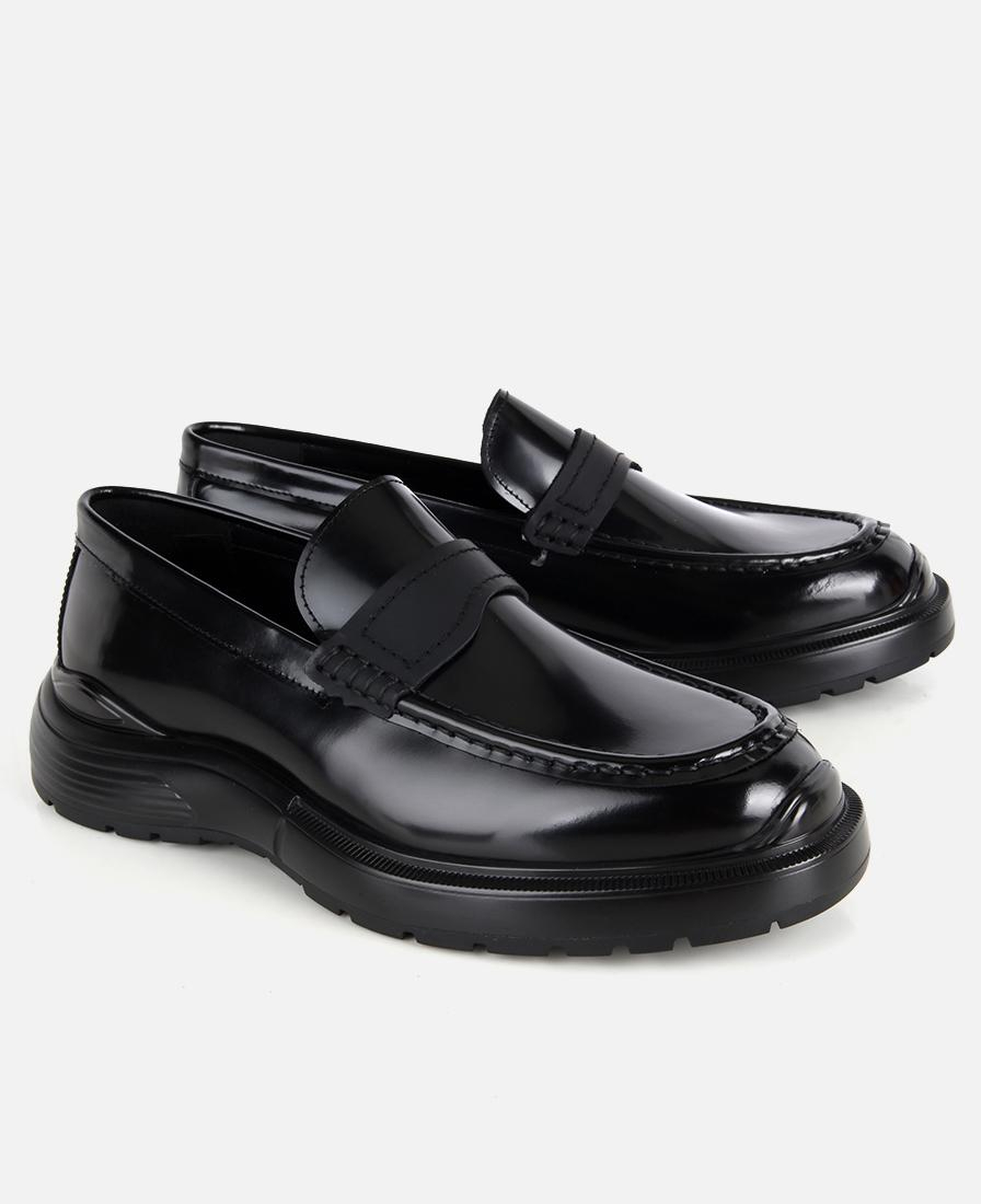 Erkek Rugan Deri Siyah Burun Detaylı Klasik Loafer