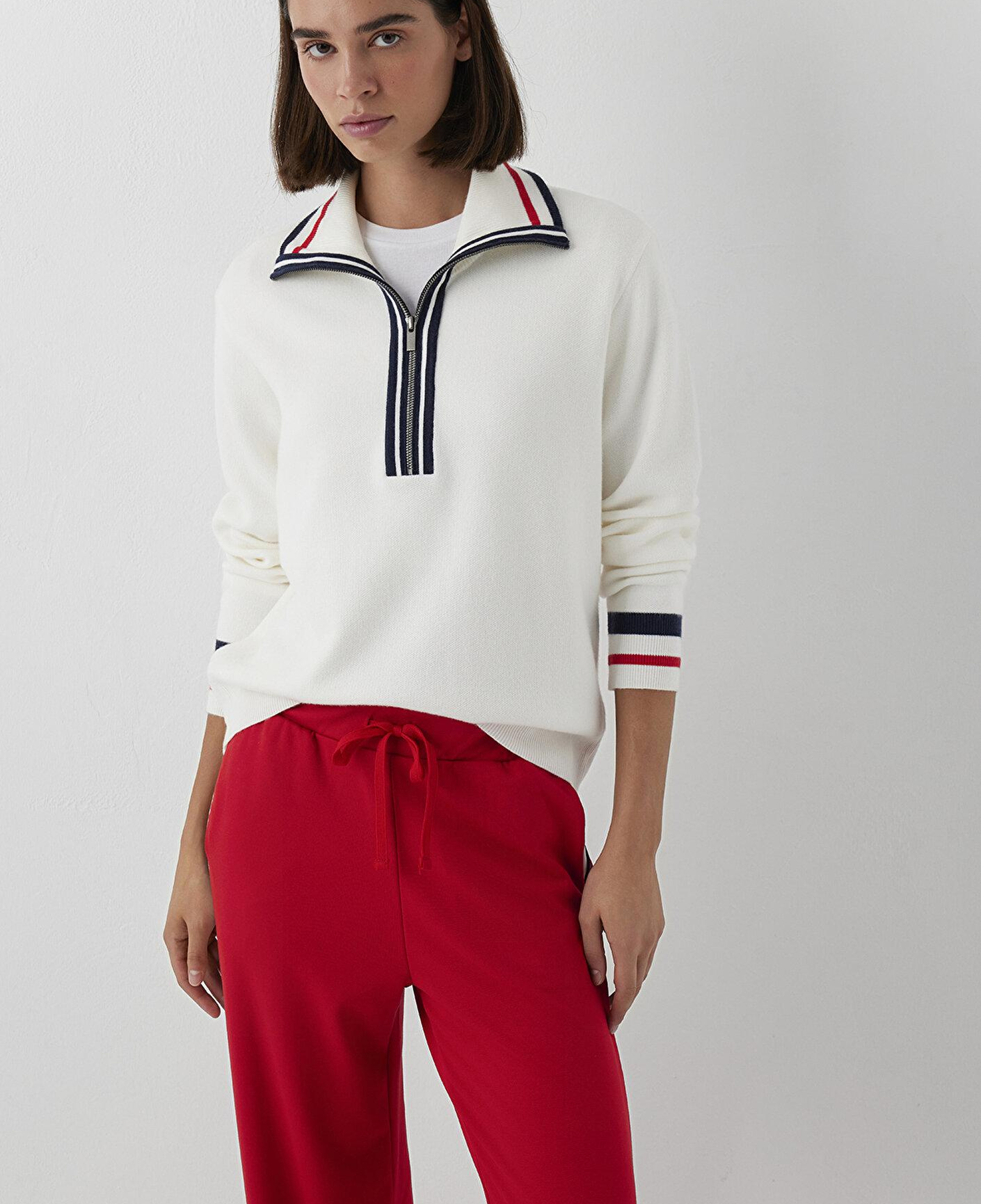 Mavi Ekru Kazak Loose Fit / Bol Rahat Kesim 1710949-70057