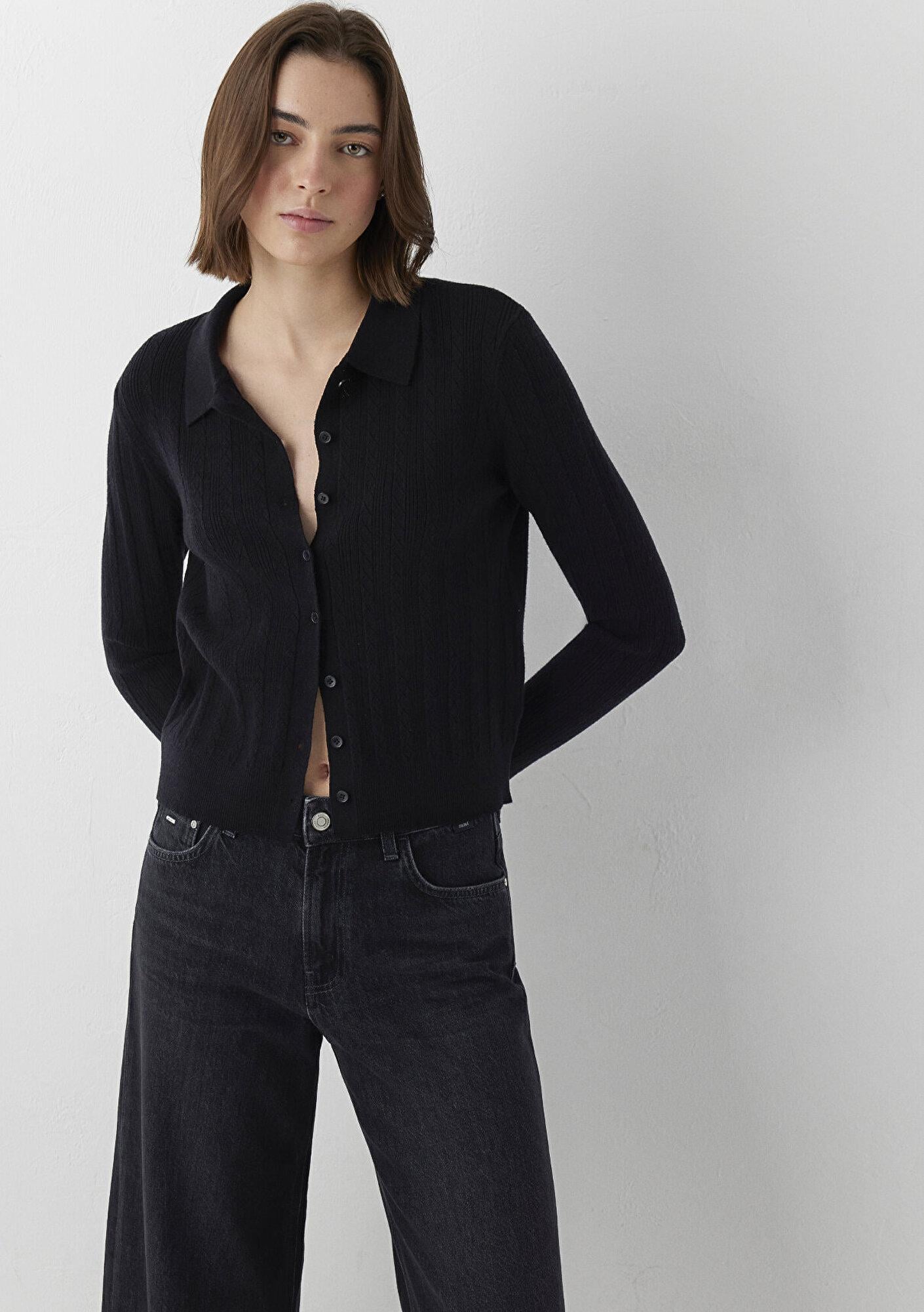 Mavi Siyah Hırka Slim Fit / Dar Kesim 1711021-900