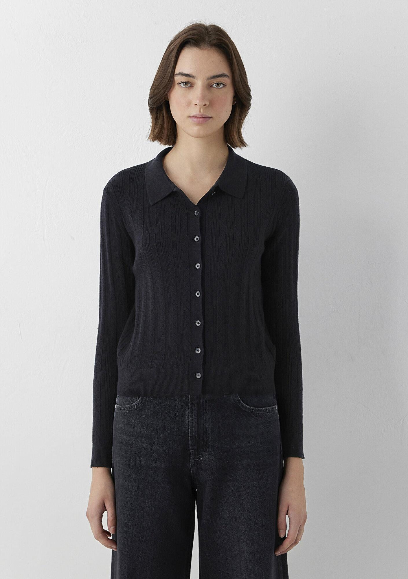 Mavi Siyah Hırka Slim Fit / Dar Kesim 1711021-900