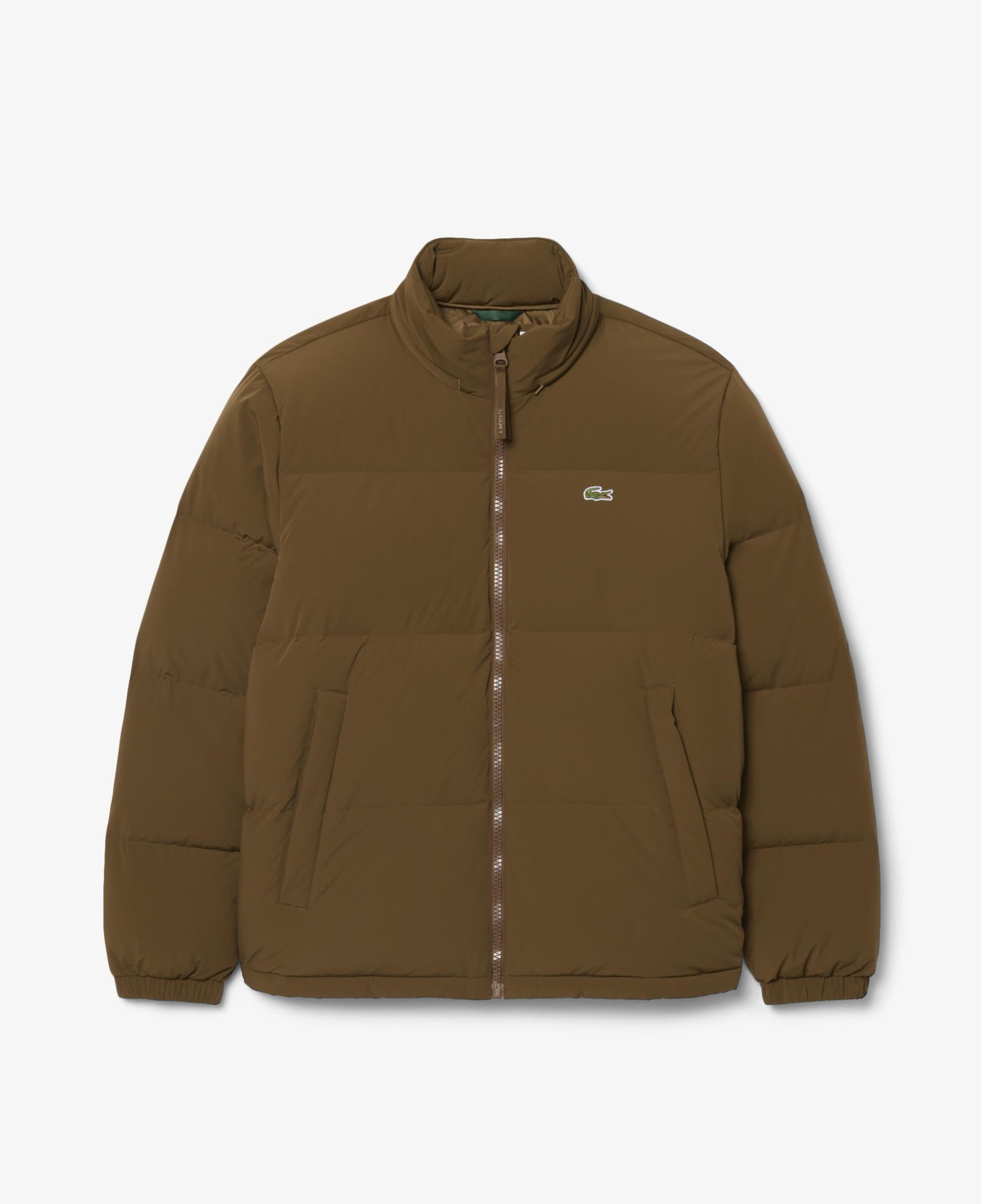Erkek Relaxed Fit Kapüşonlu Koyu Kahverengi Mont