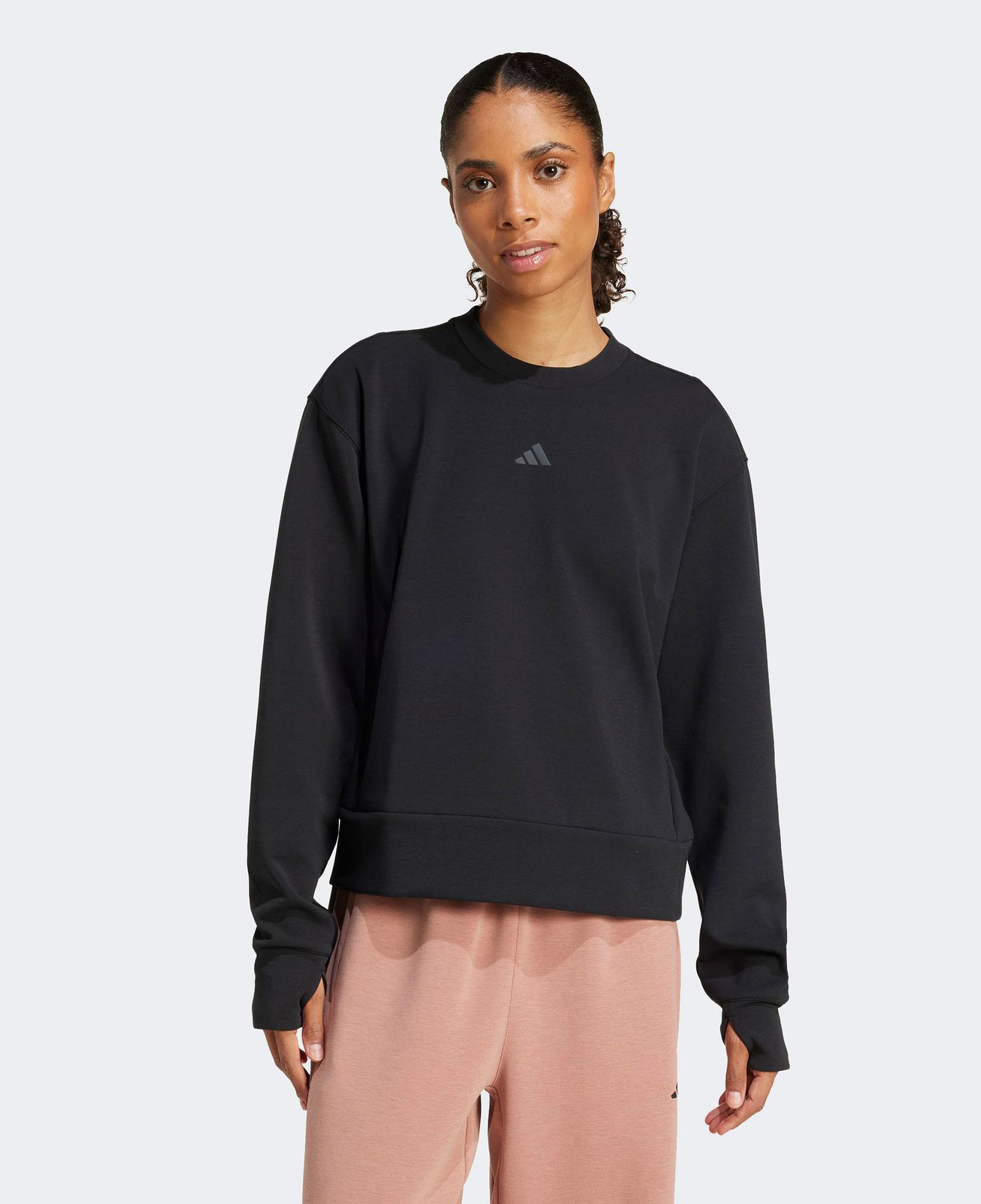 adidas D4T Knit Crew Kadın Siyah Sweatshirt