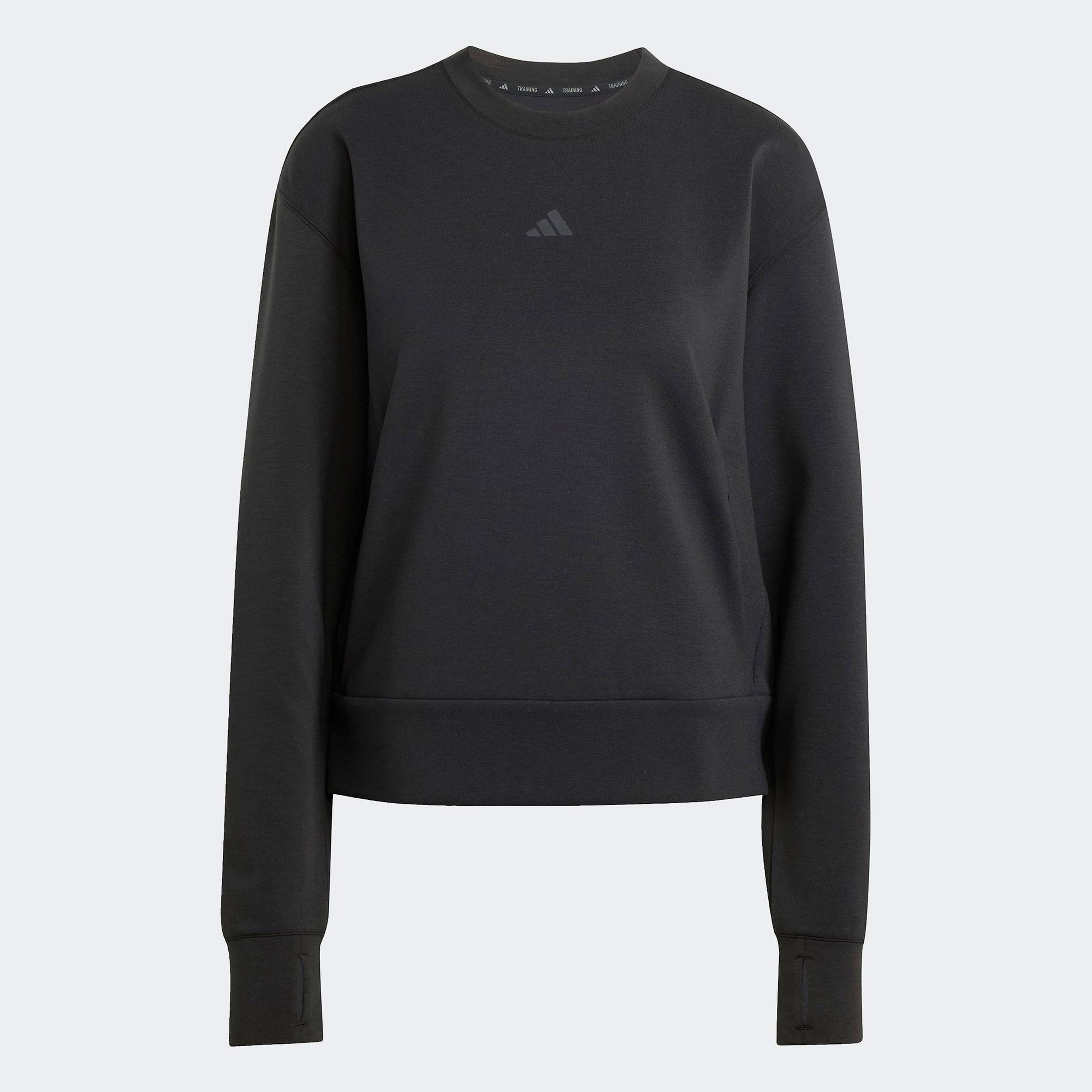 adidas D4T Knit Crew Kadın Siyah Sweatshirt