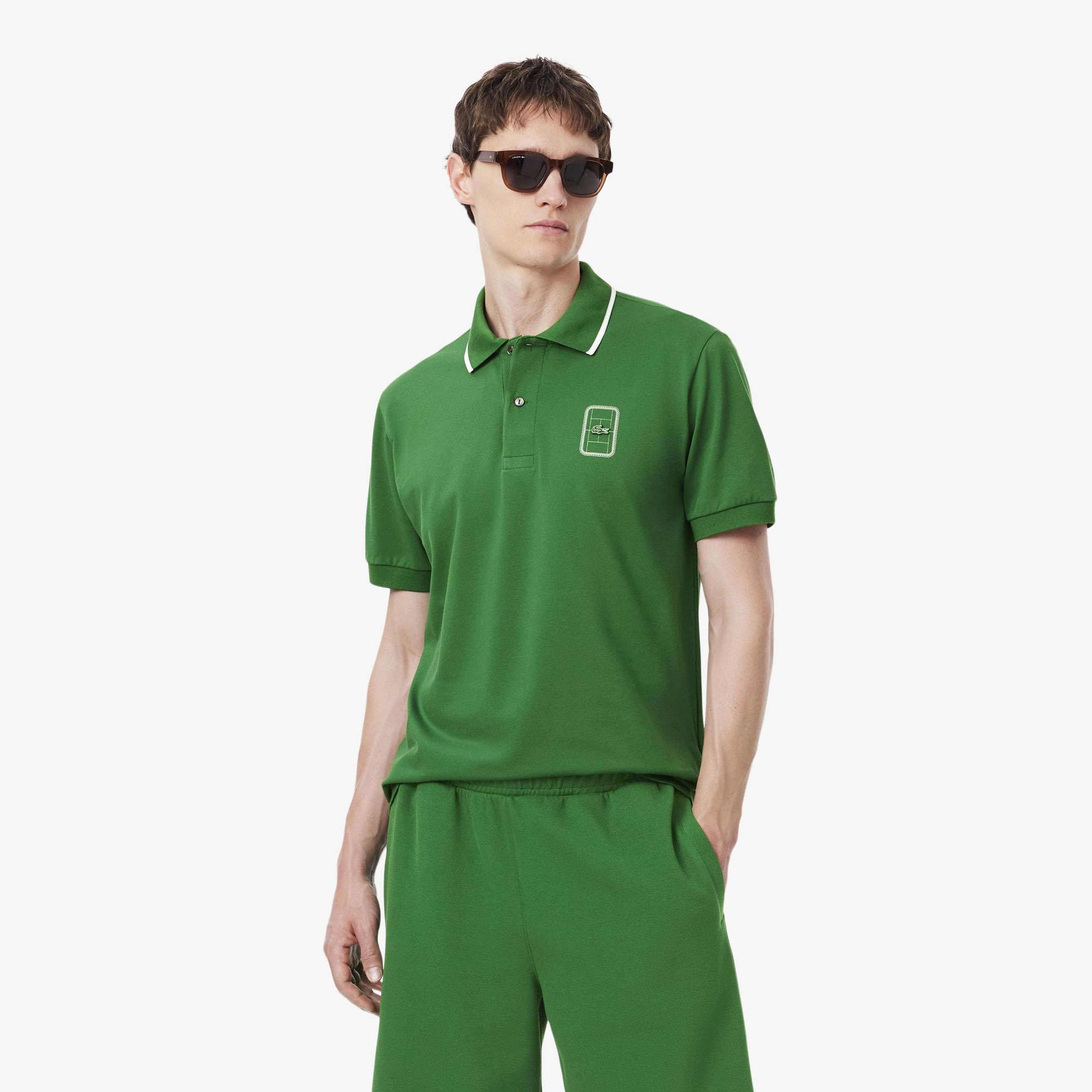 Erkek Classic Fit Yeşil Polo