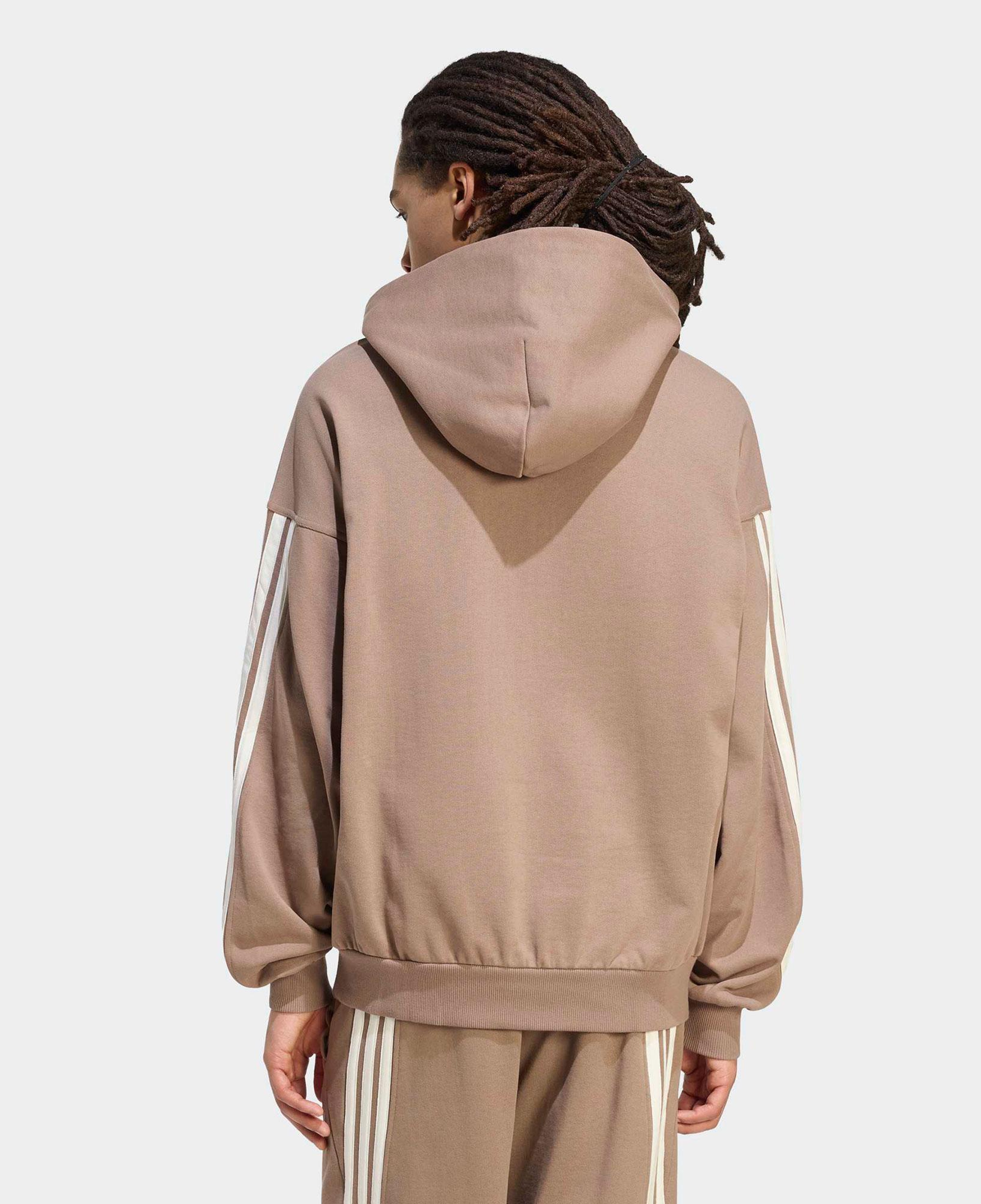 adidas Kit 3-Stripes Erkek Bej Kapüşonlu Sweatshirt