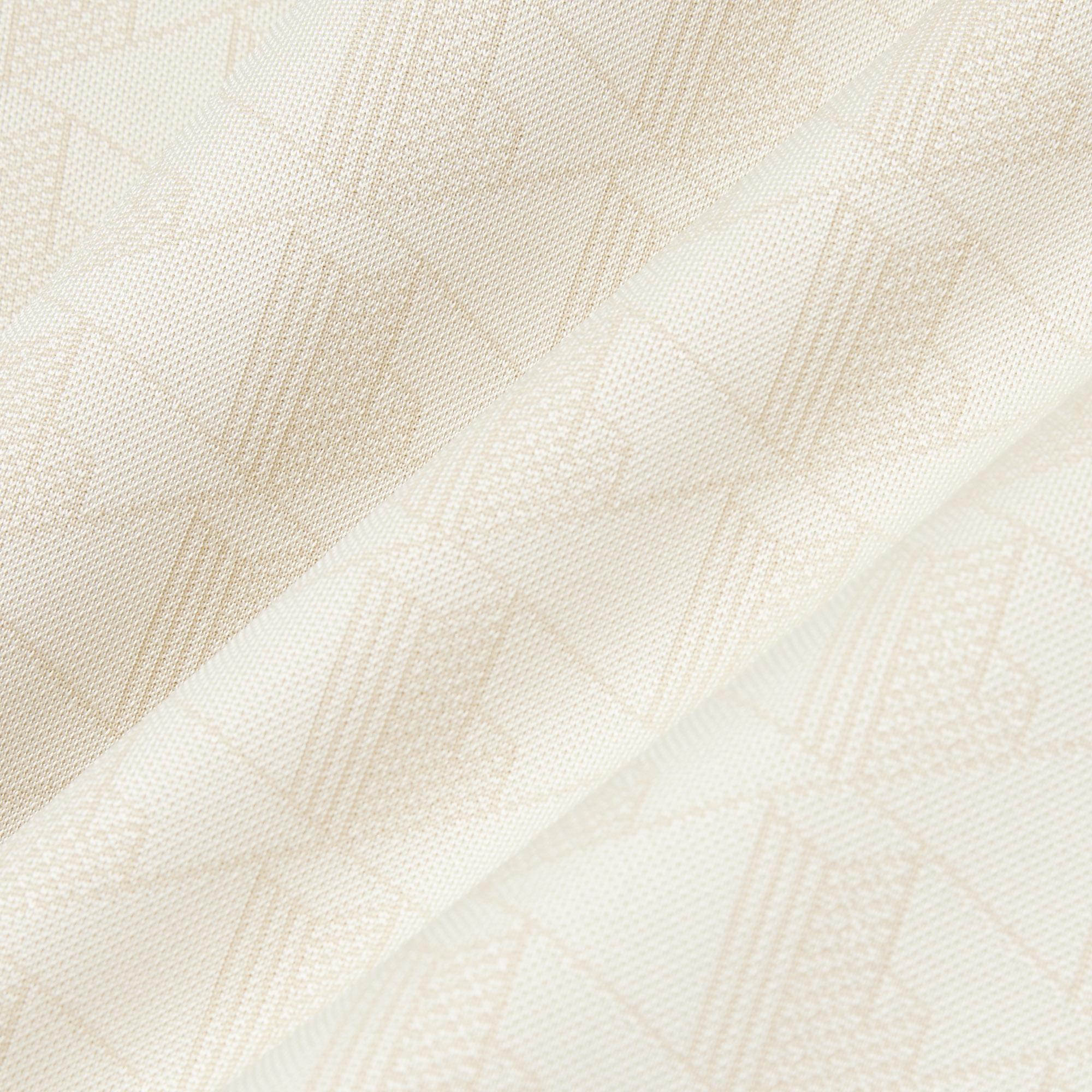 Erkek Classic Fit Bisiklet Yaka Monogram Krem T-Shirt
