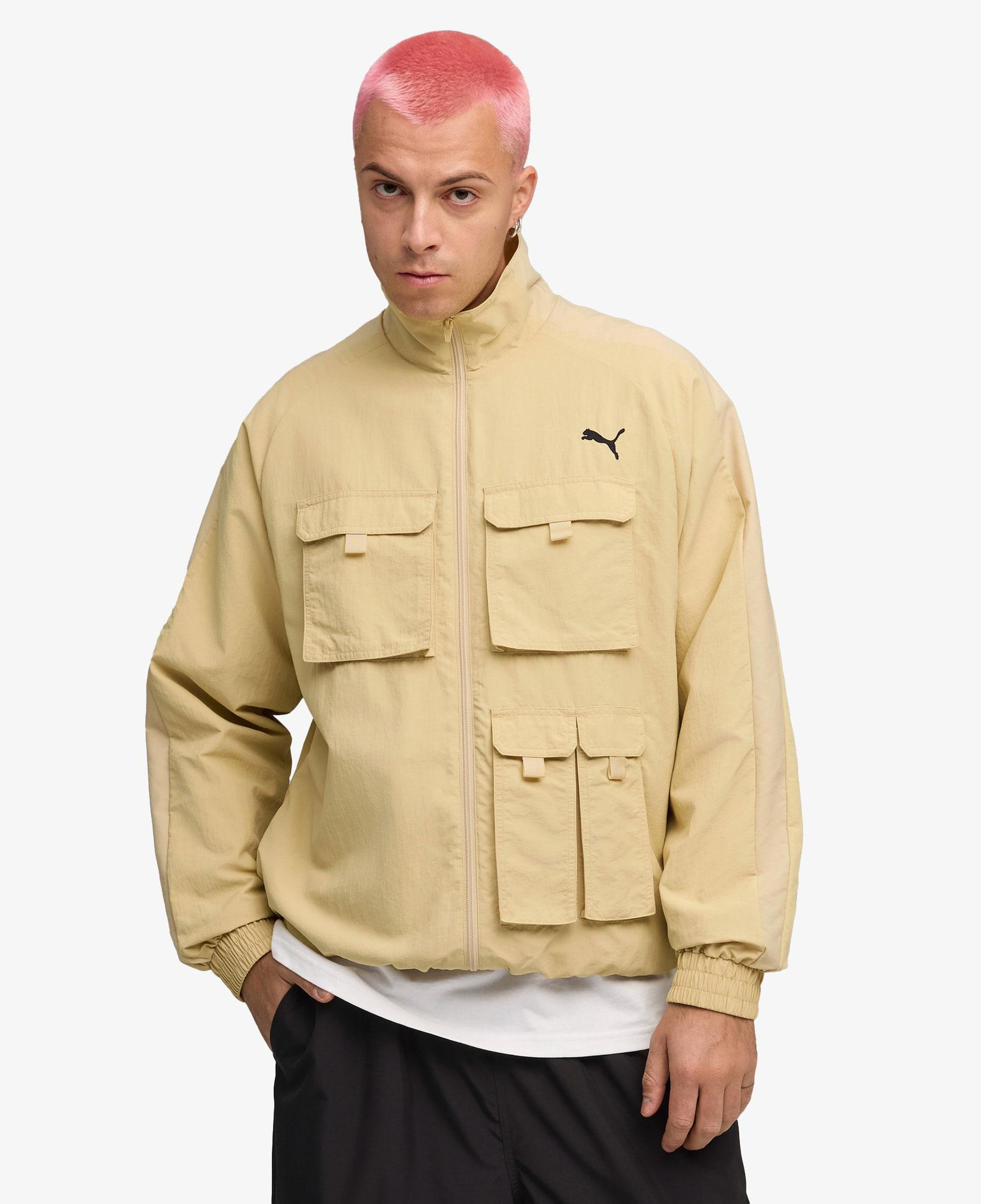 Puma T7 Cargo Relaxed Track Erkek Krem Ceket