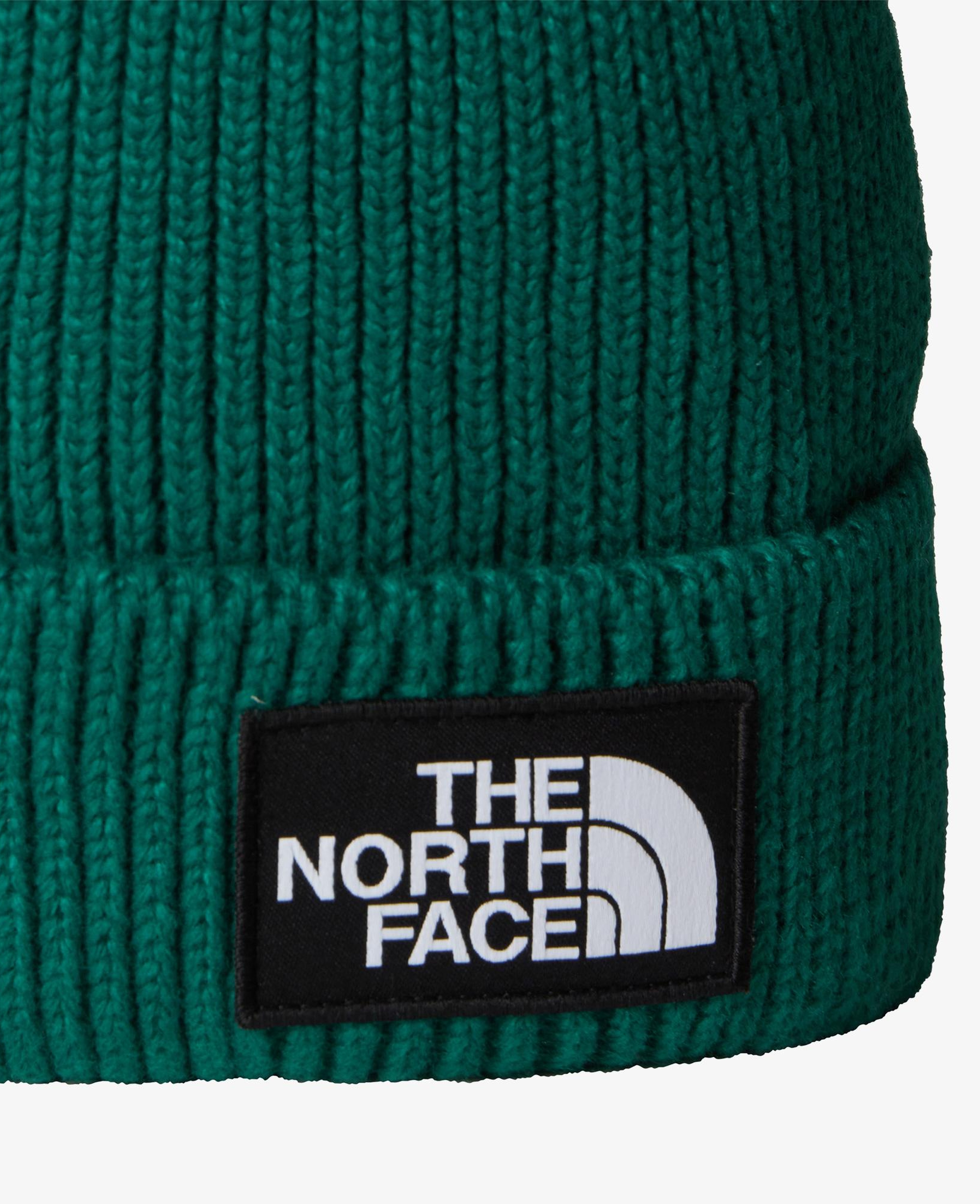 The North Face Logo Box Cuffed Unisex Yeşil Bere