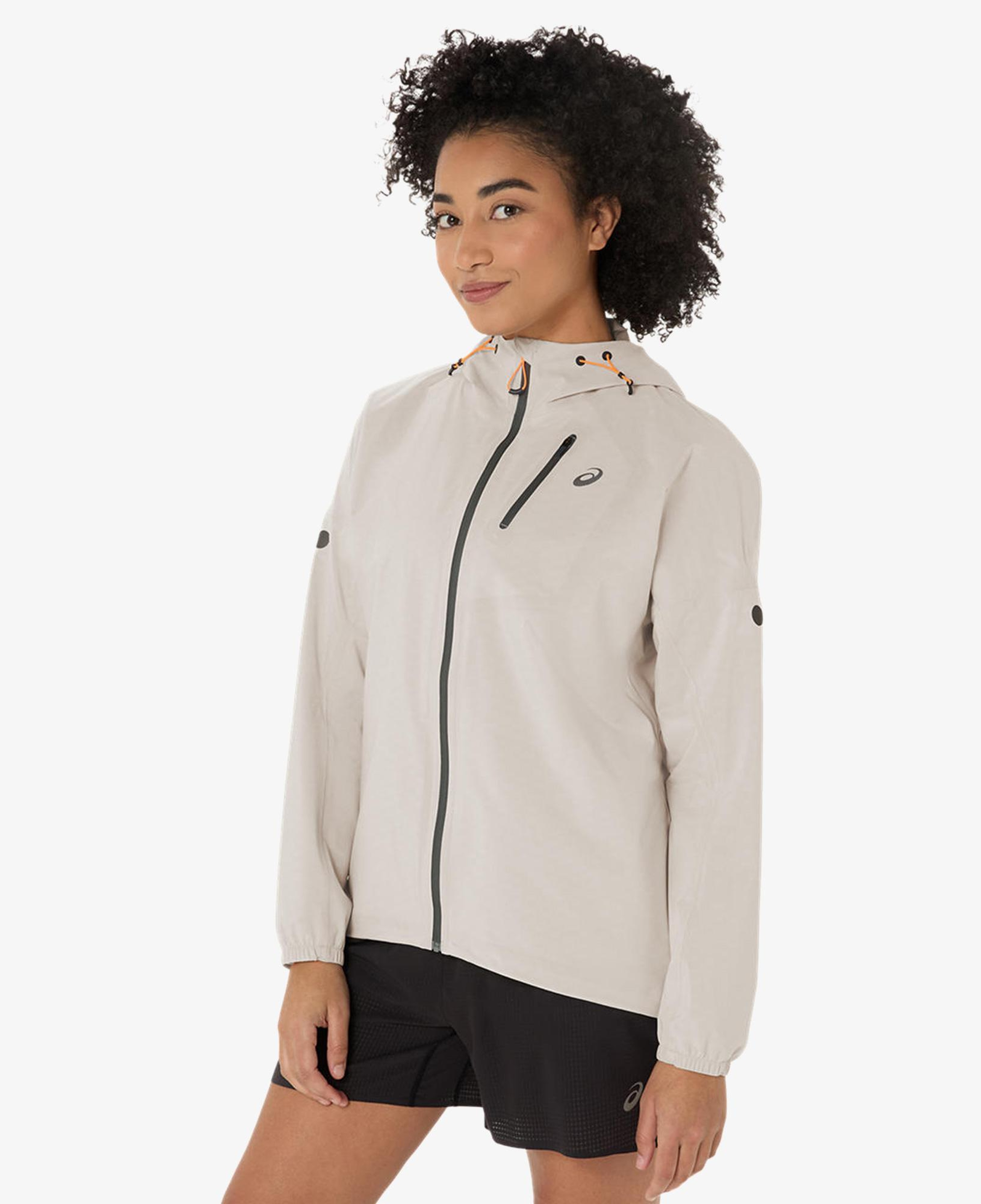 Asics Fujitrail Elite Waterproof Kadın Beyaz Ceket