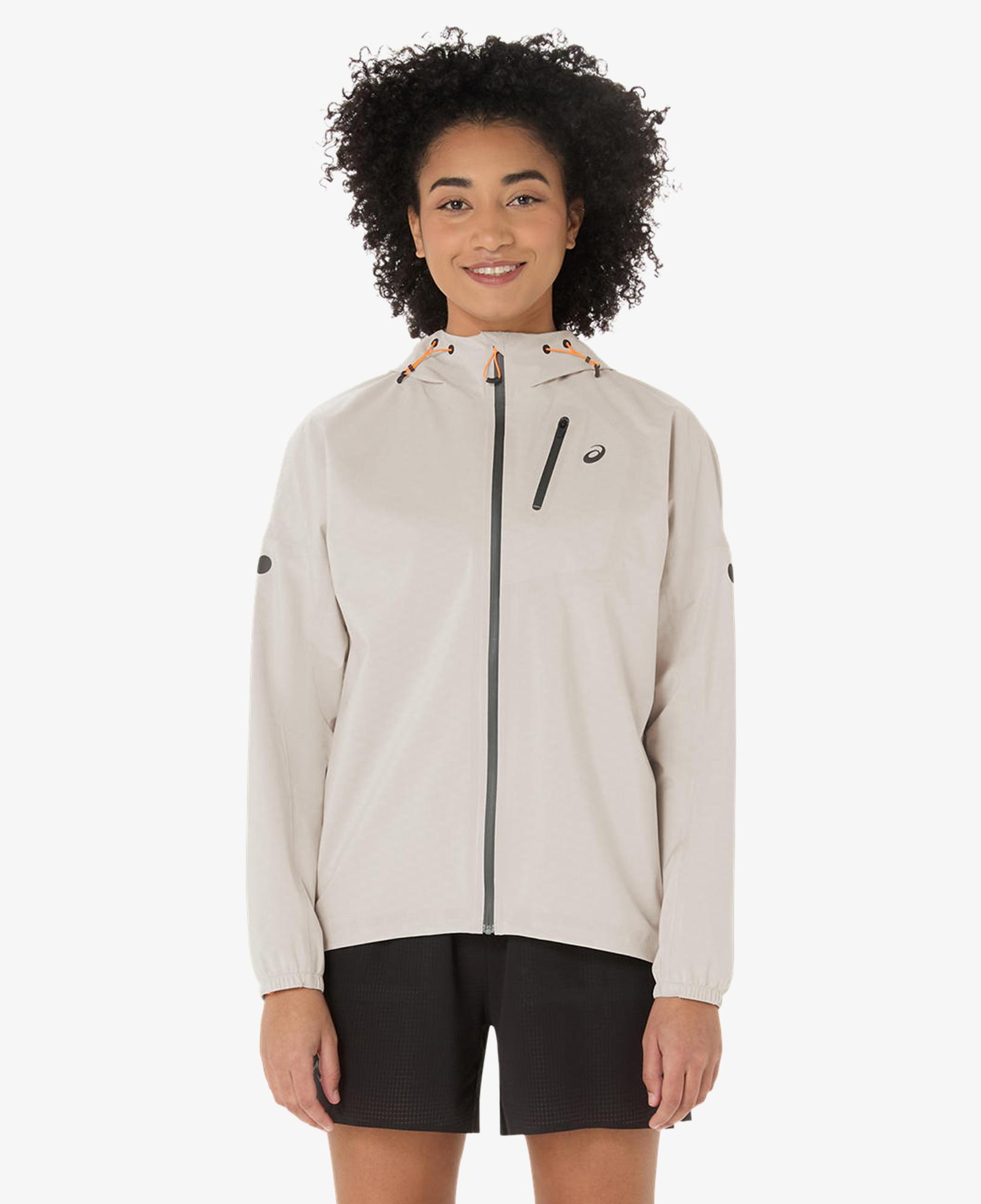 Asics Fujitrail Elite Waterproof Kadın Beyaz Ceket