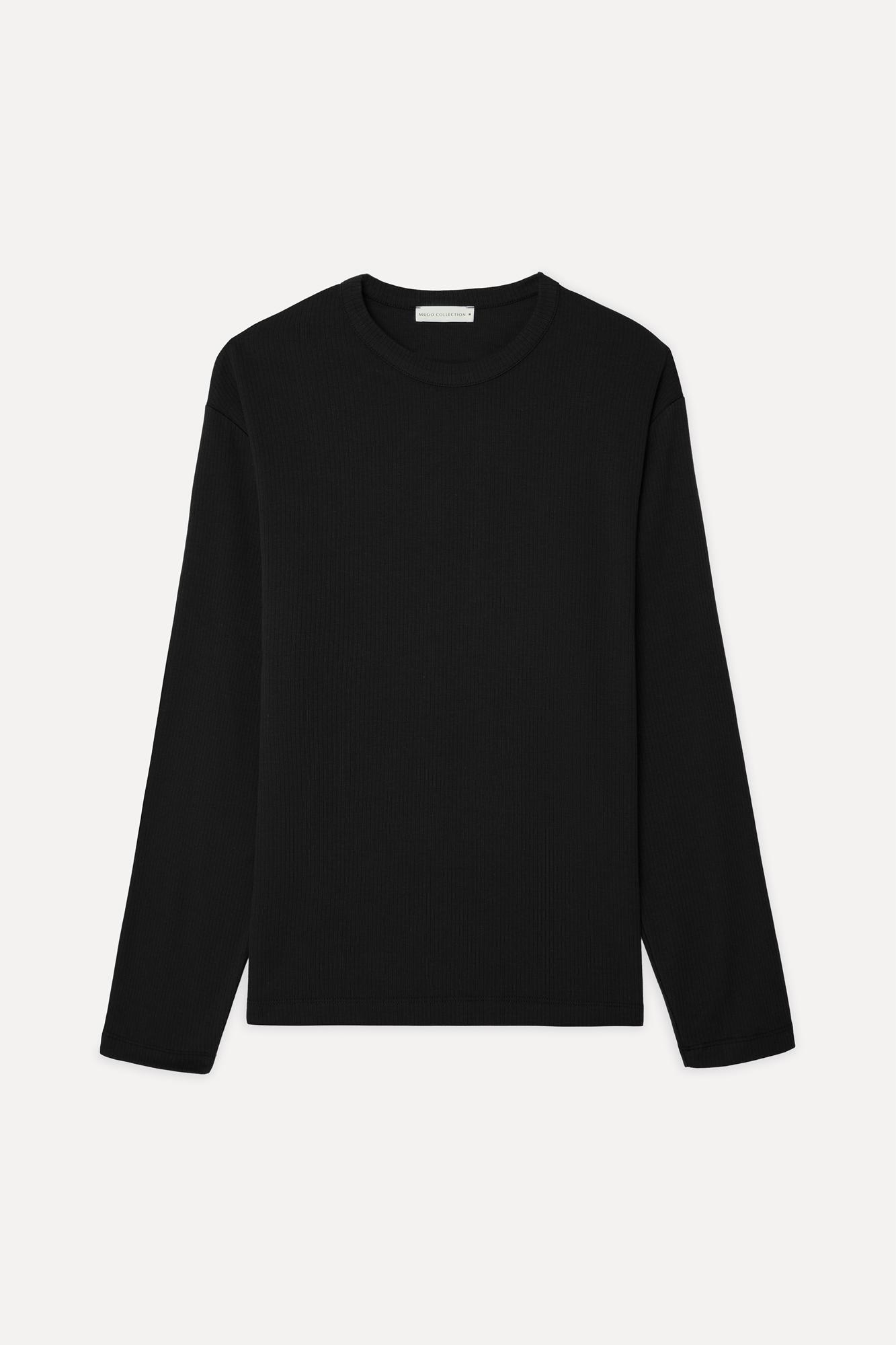 Erkek Siyah Comfort Fit Bisiklet Yaka T-Shirt