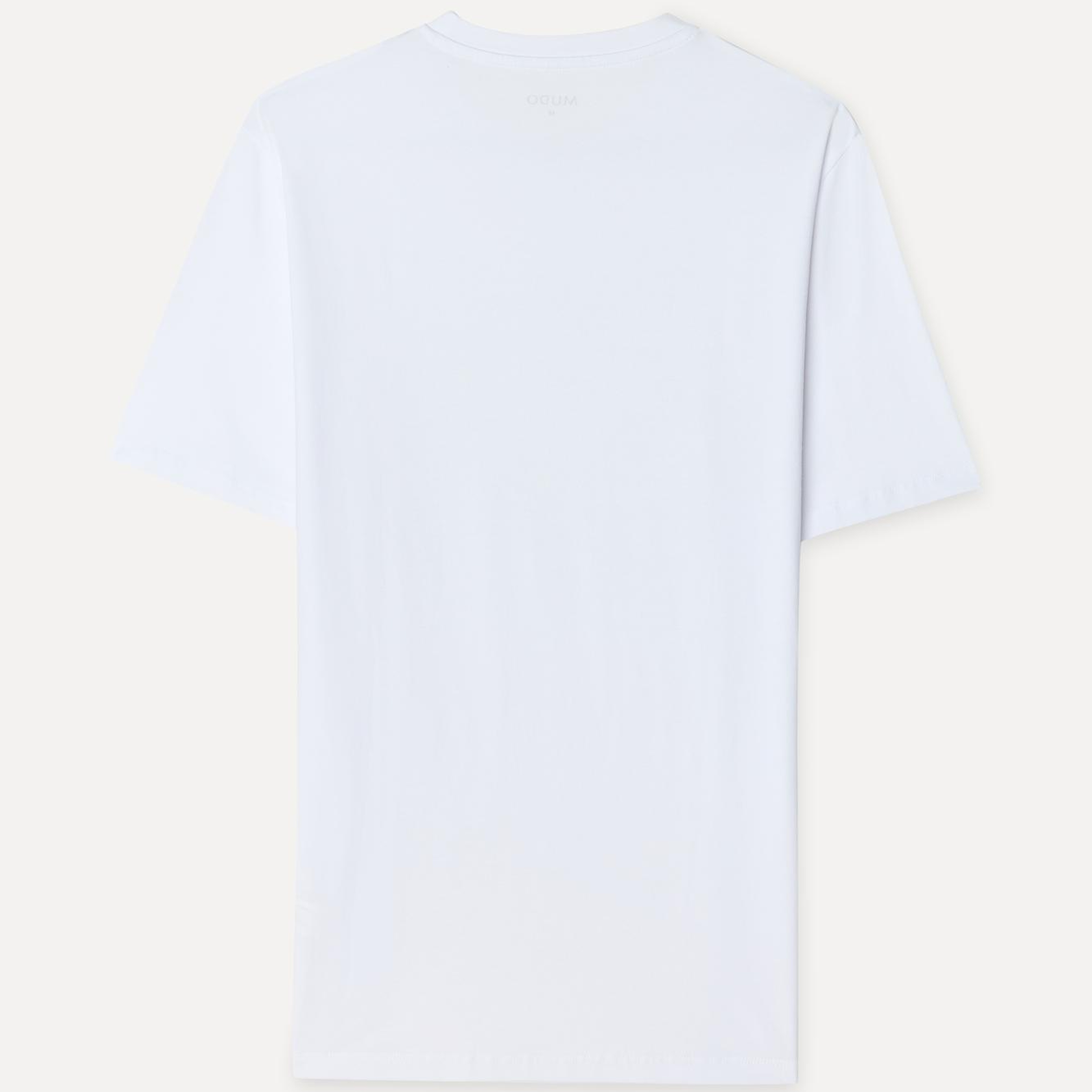 Erkek Beyaz Bisiklet Yaka T-Shirt