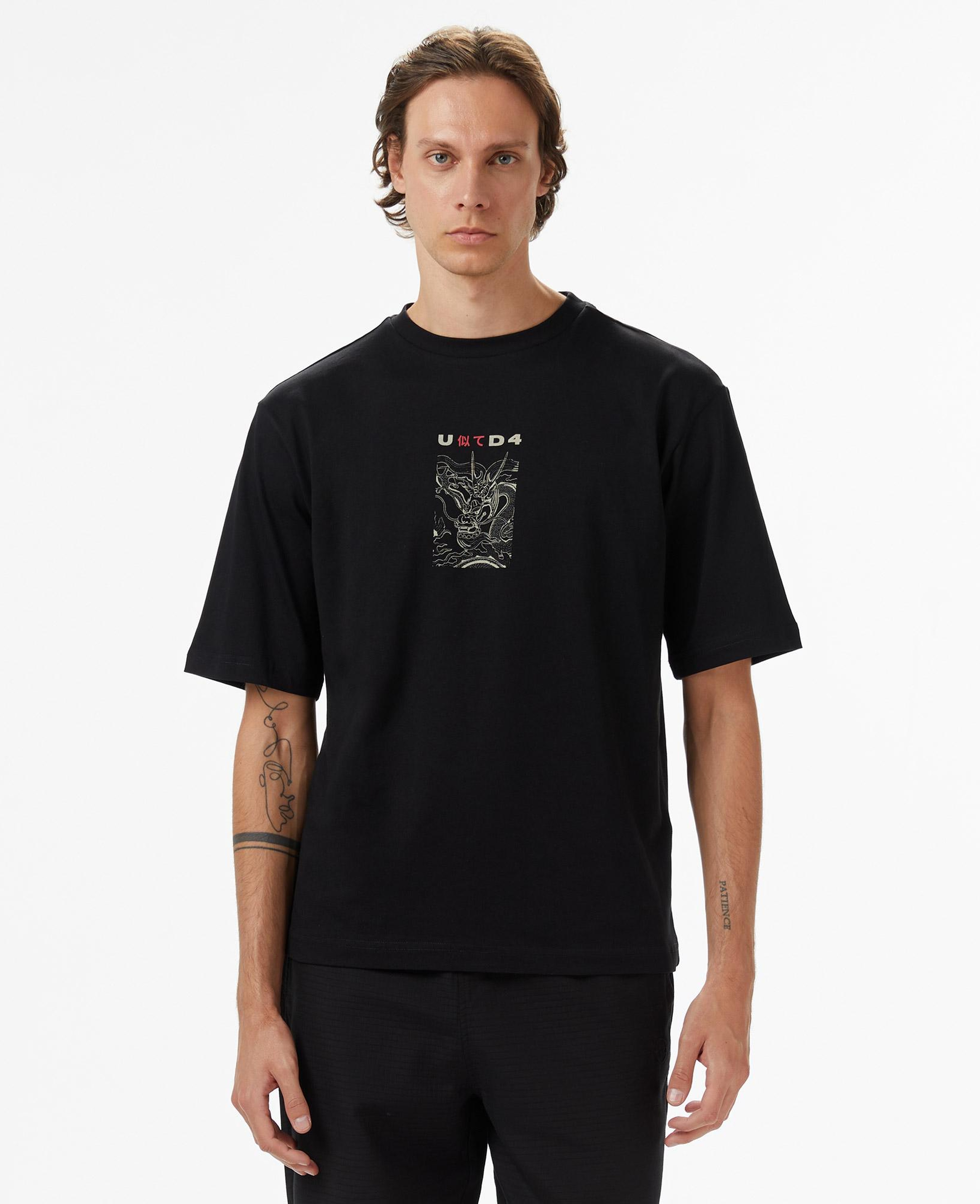 UNITED4 Erkek Siyah T-Shirt