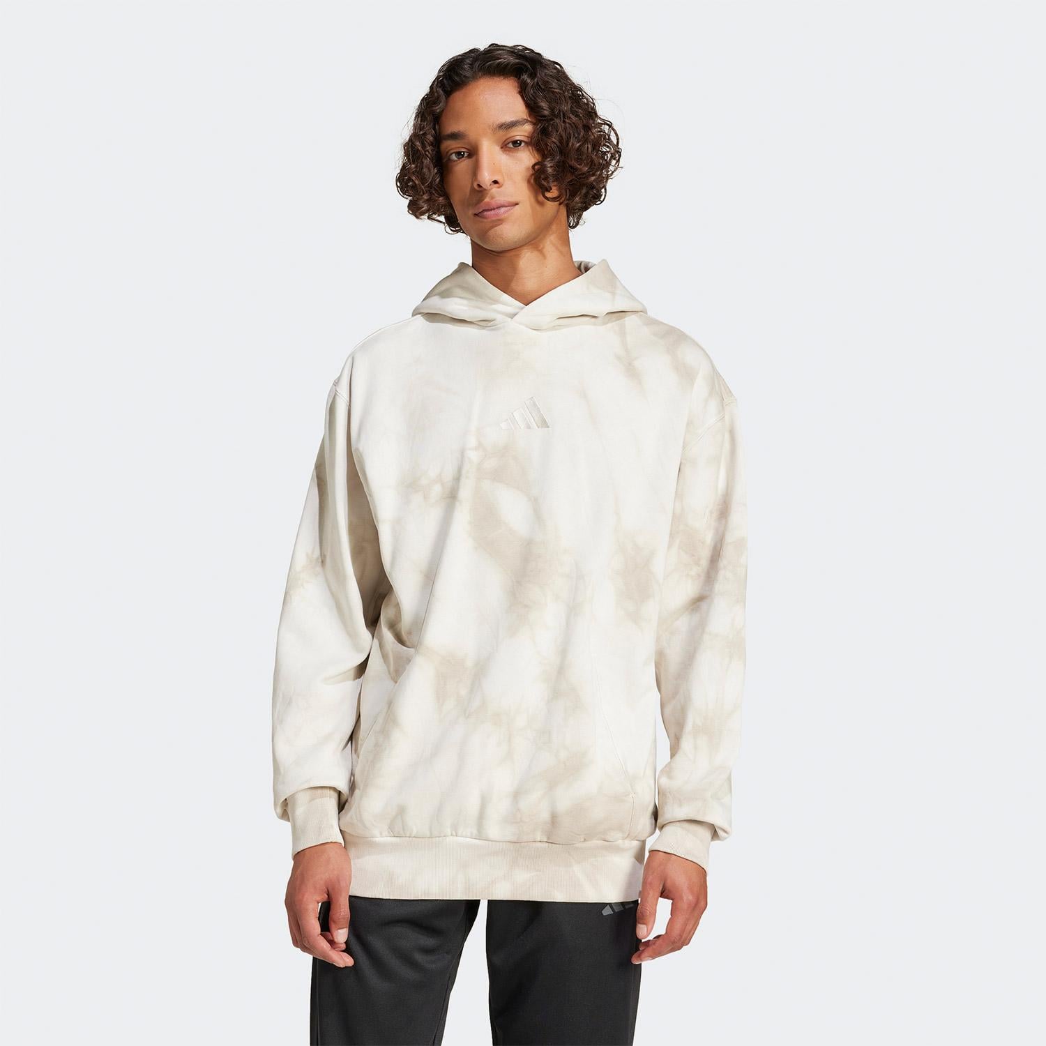 adidas All Szn Fleece Wash Erkek Bej Hoodie