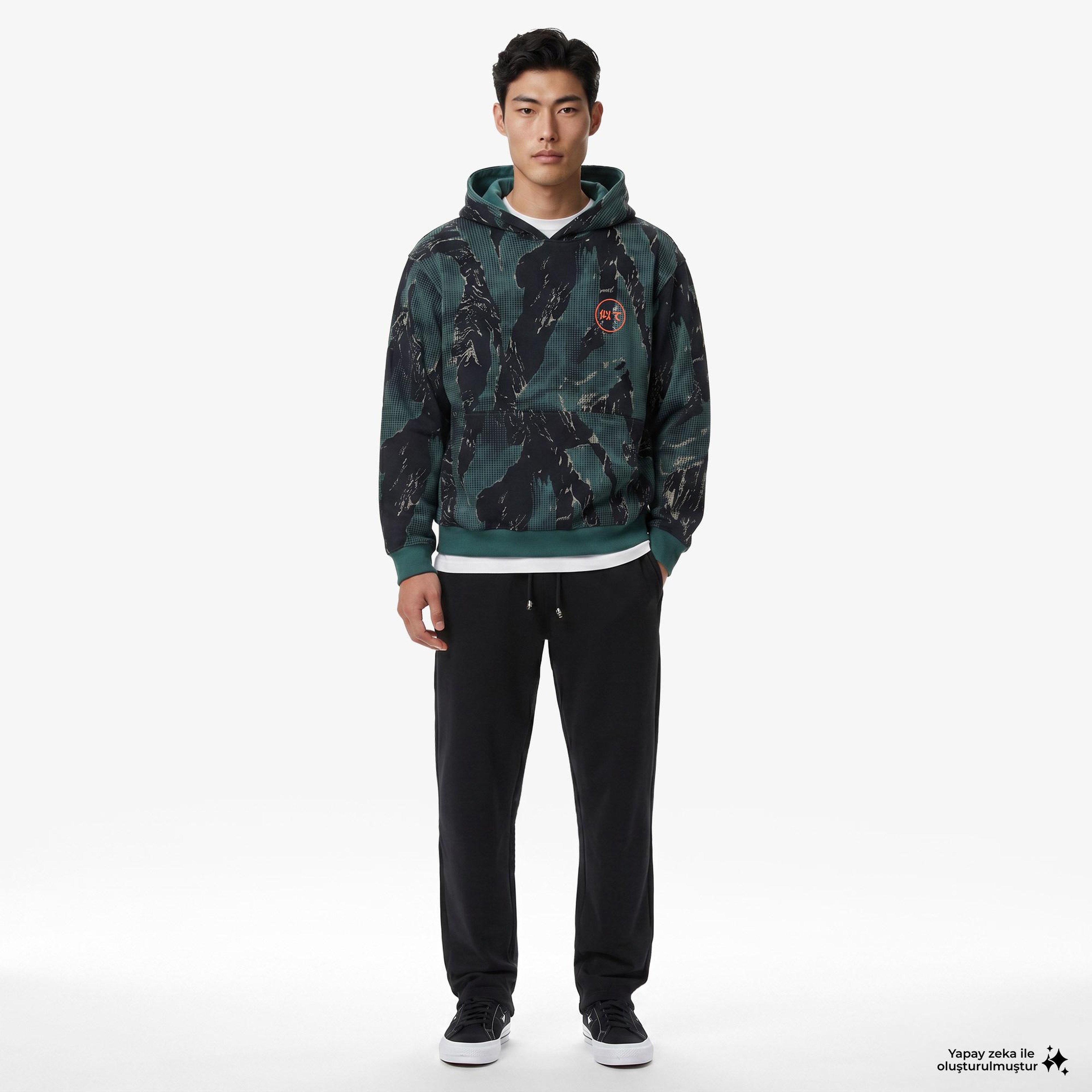UNITED4 Essentials Erkek Yeşil Sweatshirt