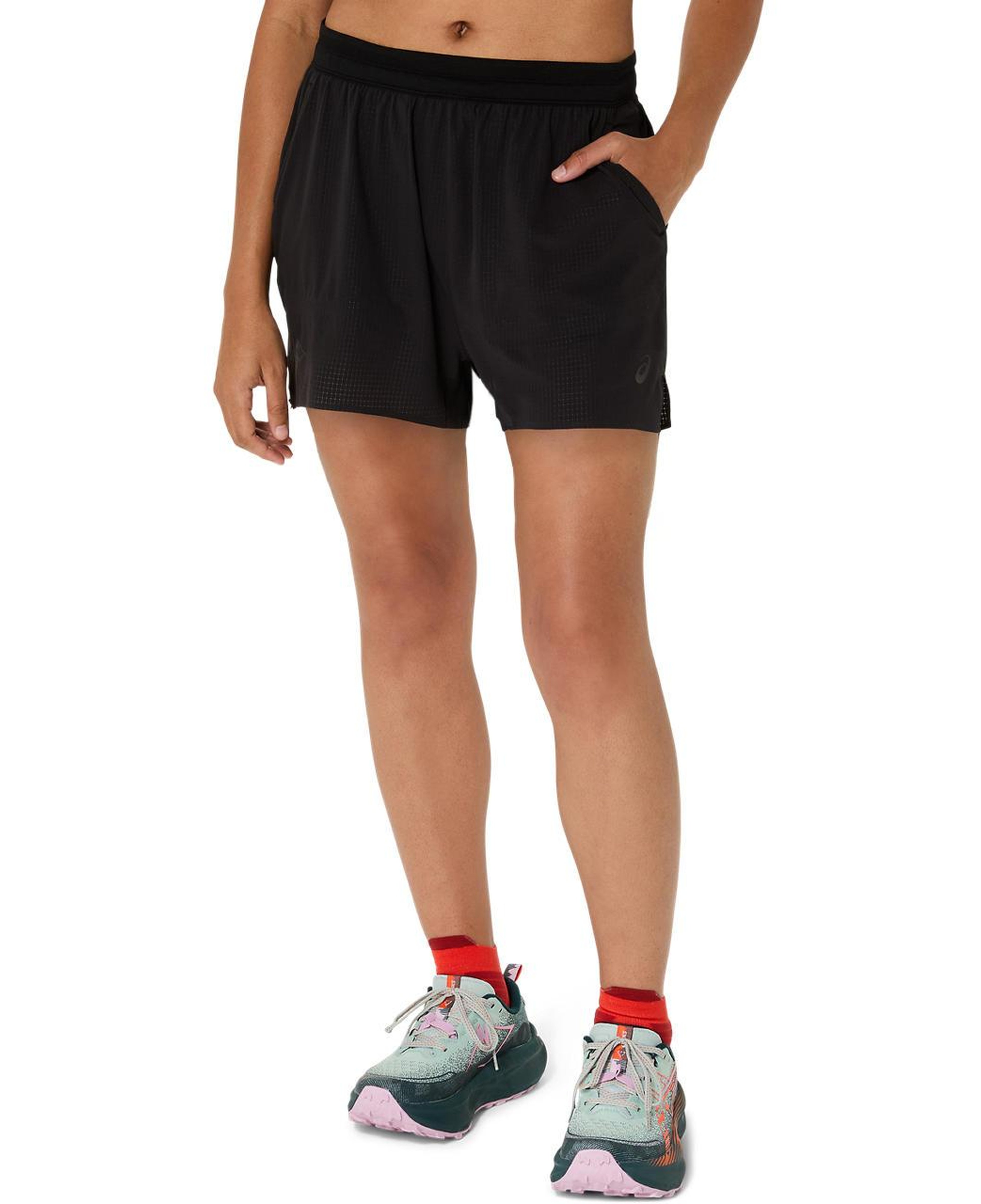 Asics Fujitrail Elite 3.5in Kadın Siyah Koşu Şortu