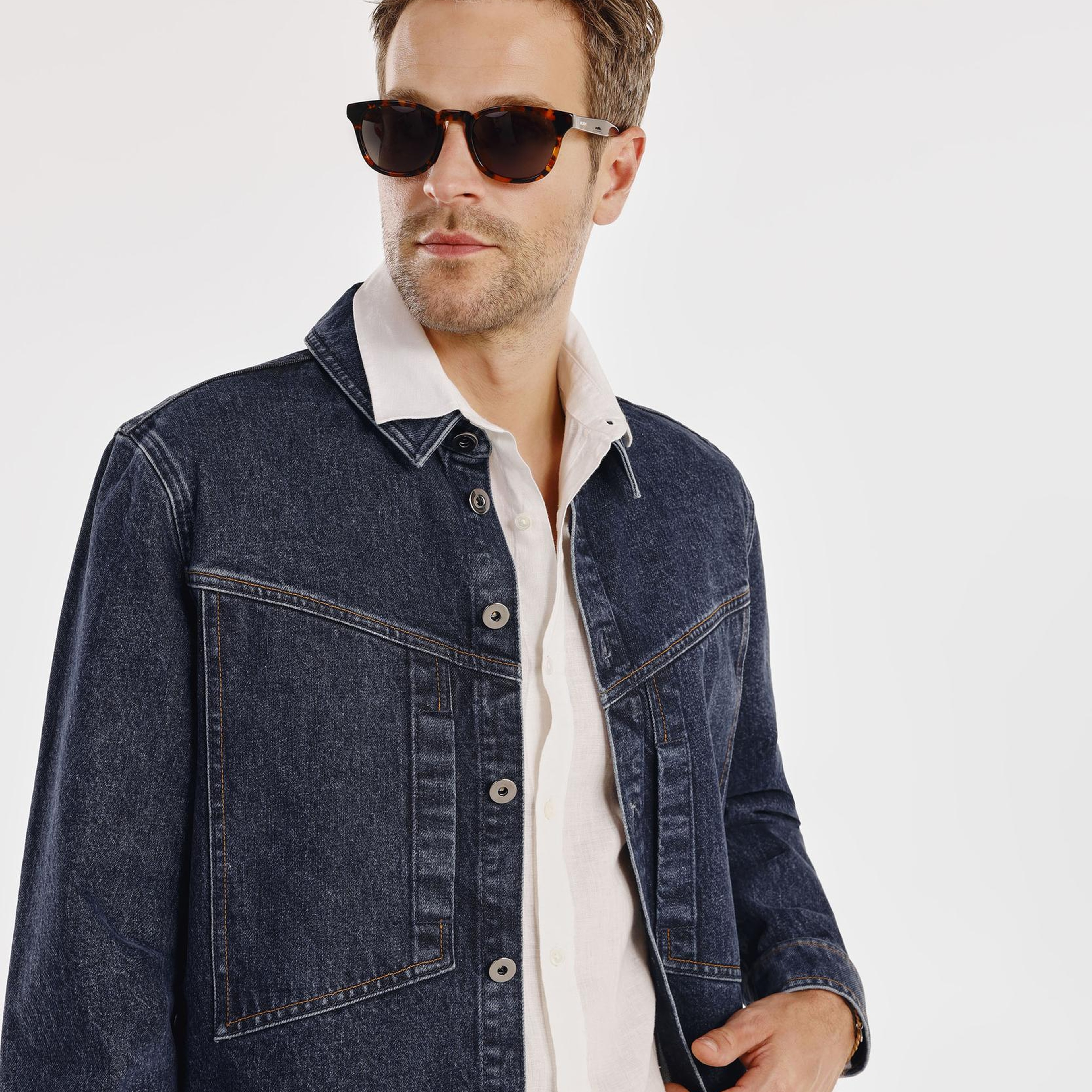 YARGICI Dikiş Detaylı Denim Ceket