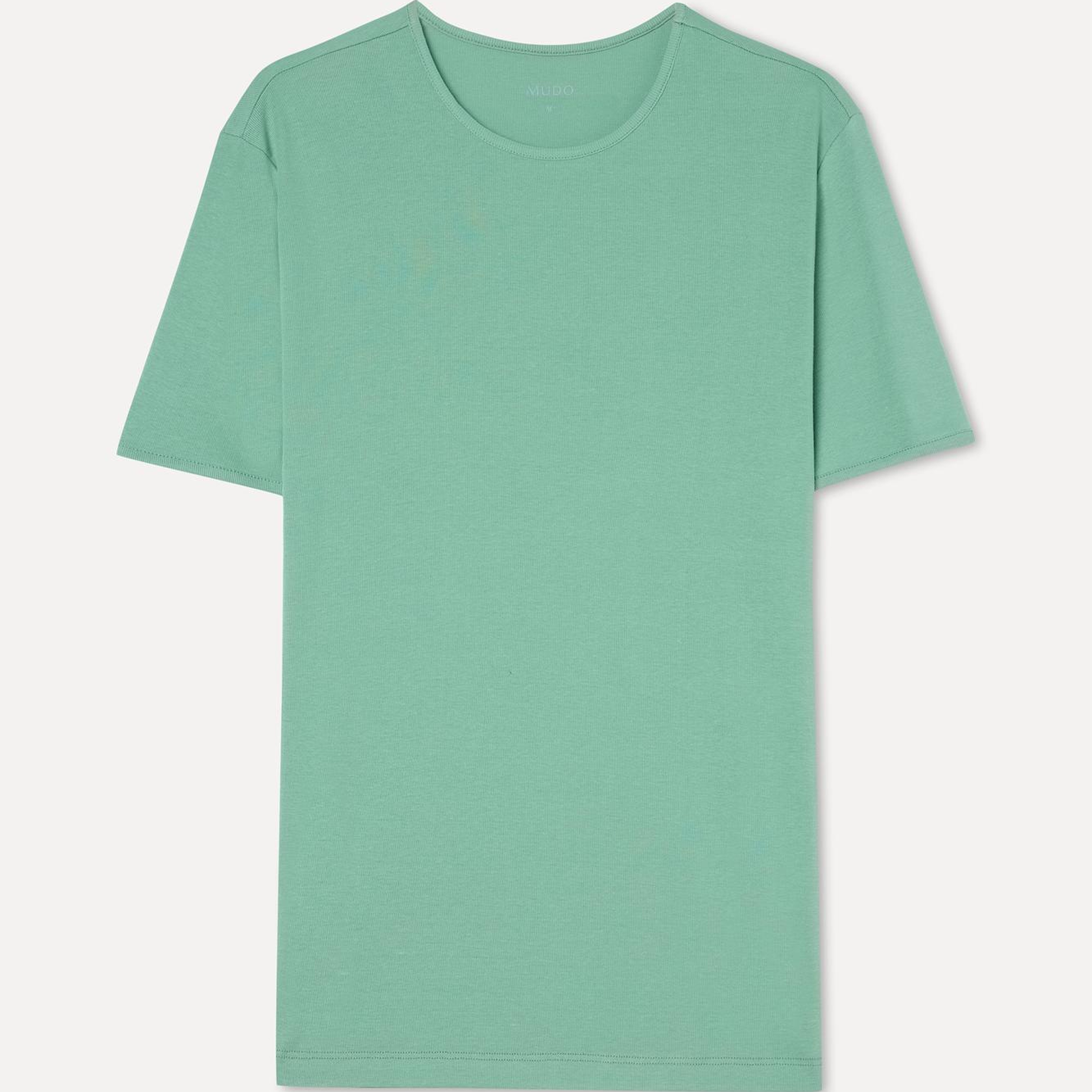 Erkek Yeşil Bisiklet Yaka T-Shirt