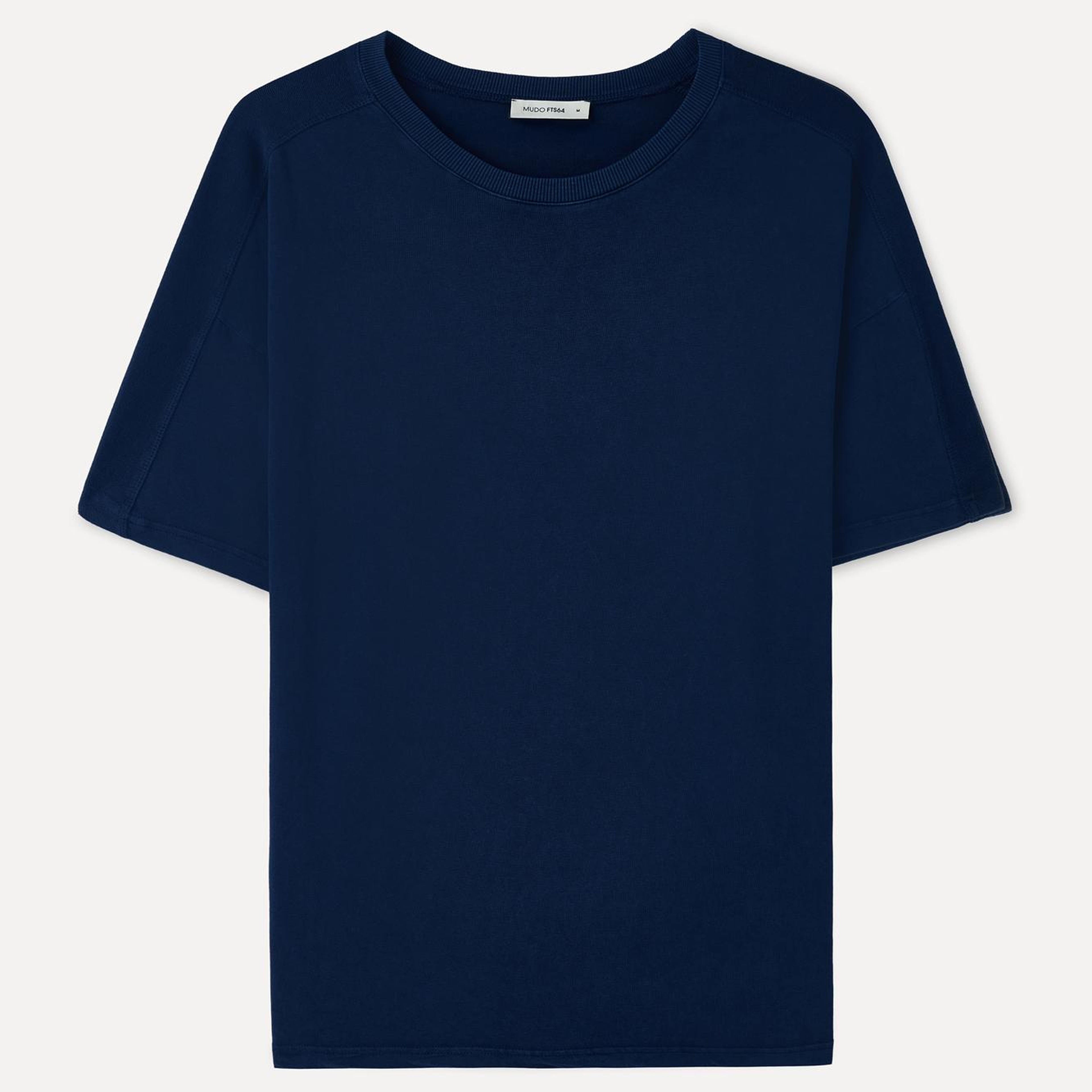 Erkek Lacivert Oversize Bisiklet Yaka T-Shirt