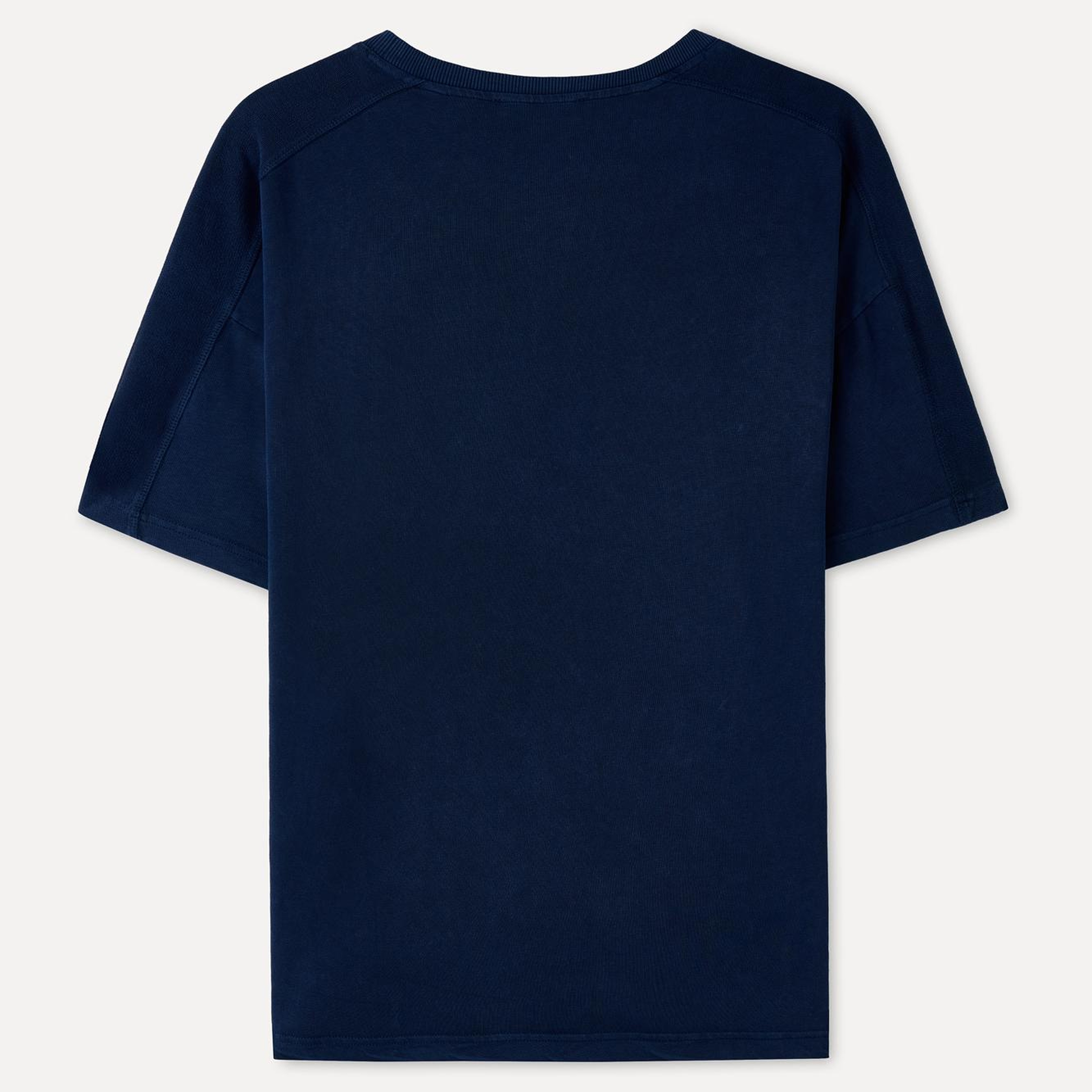 Erkek Lacivert Oversize Bisiklet Yaka T-Shirt