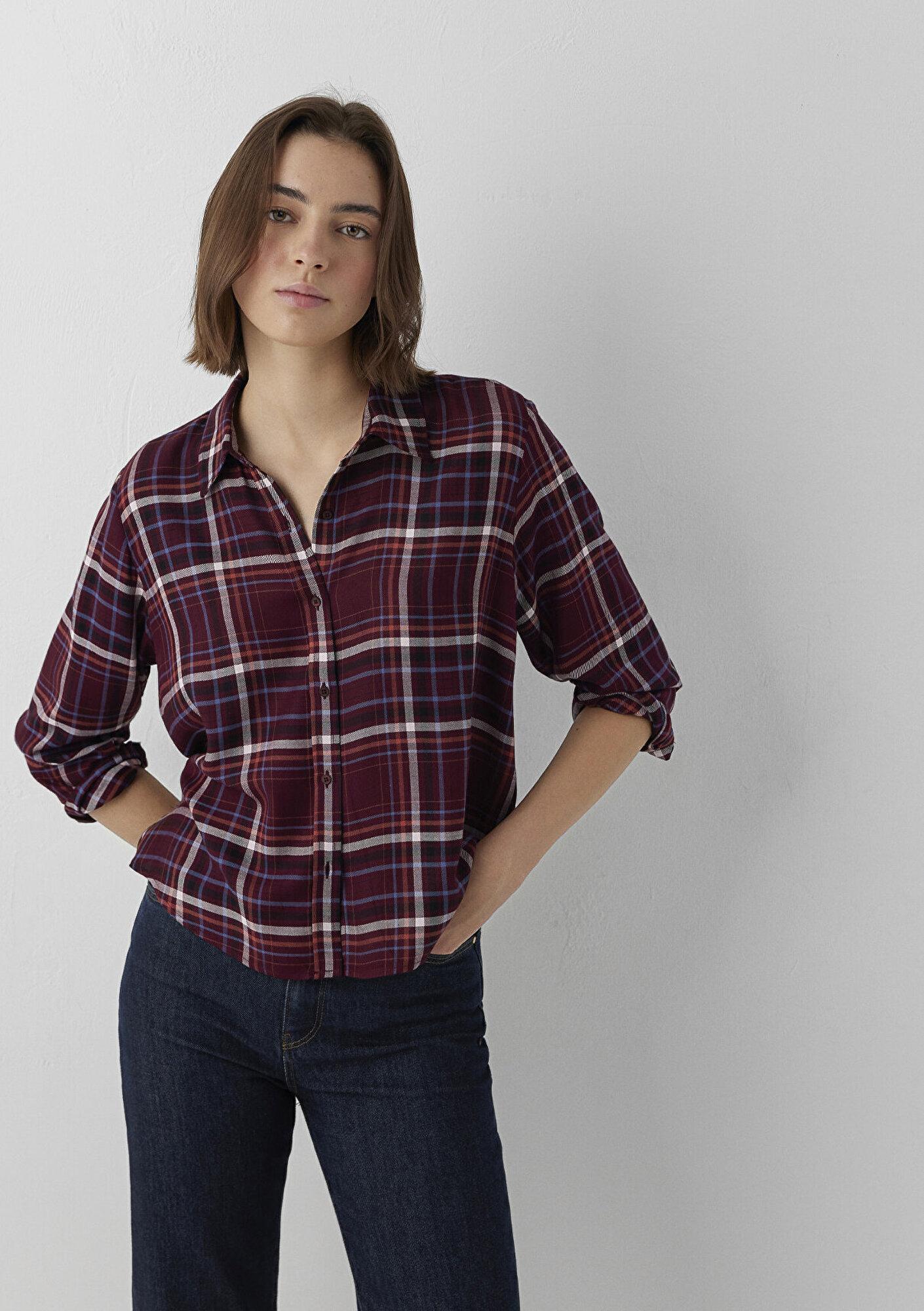 Mavi Kareli Gömlek Regular Fit / Normal Kesim 1211578-91756