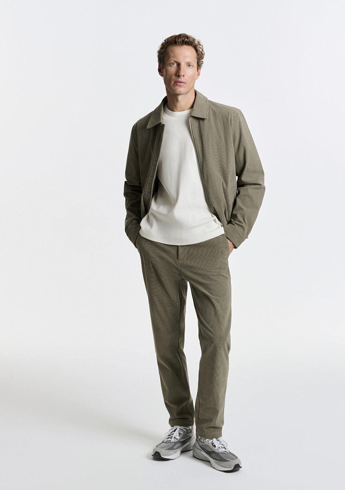Mavi Kahverengi Kadife Jogger Pantolon 0010632-86749