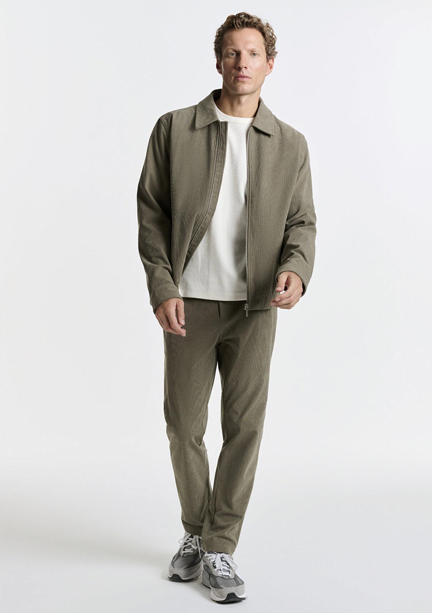 Mavi Kahverengi Kadife Jogger Pantolon 0010632-86749