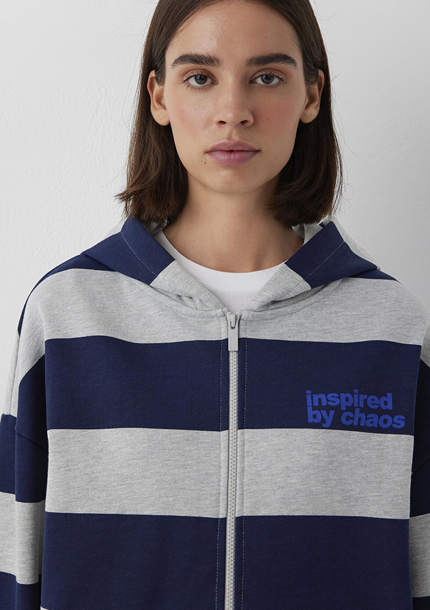 Mavi Kapüşonlu Mavi Sweatshirt 1S20107-81518