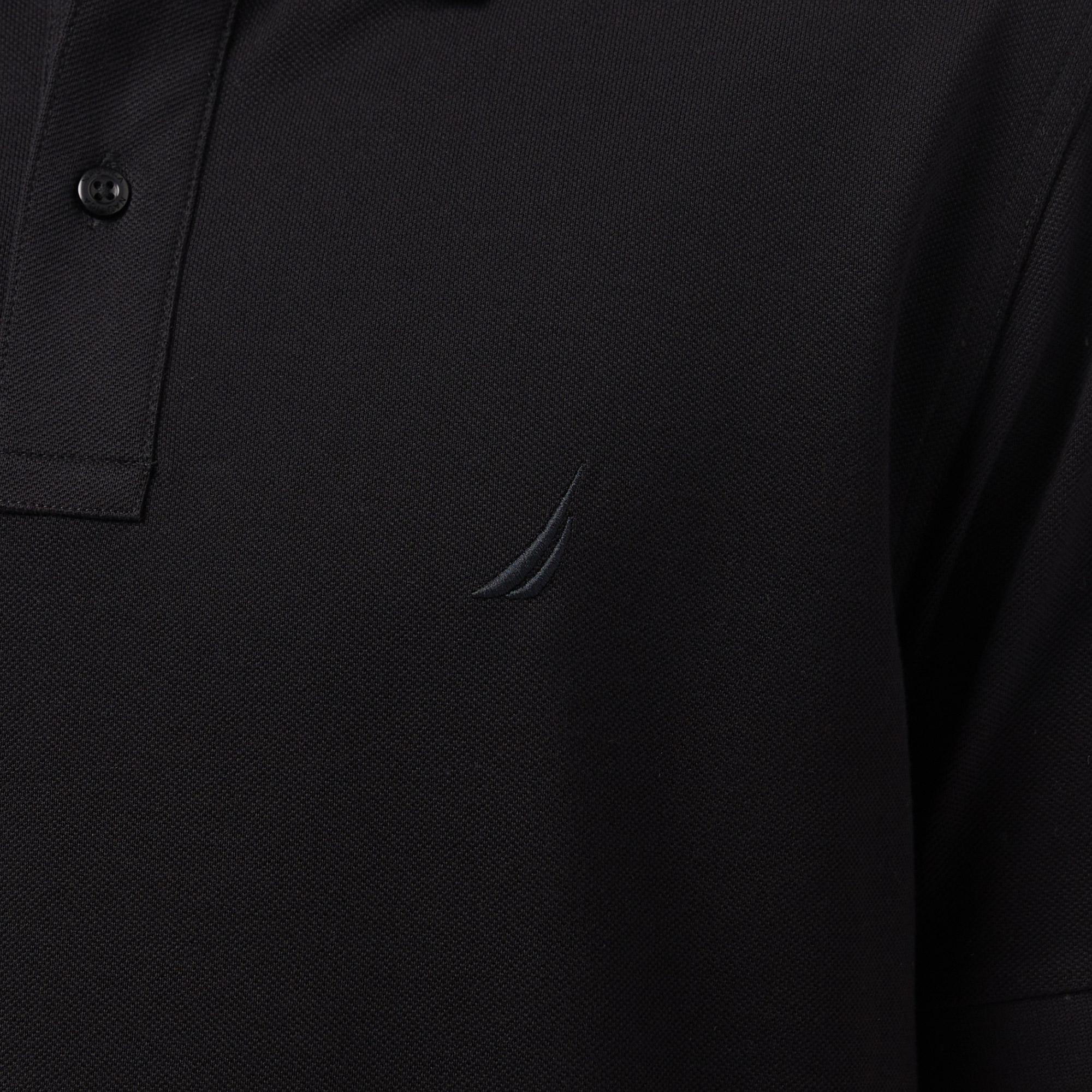 Nautica Erkek Siyah Regular Fit Polo Yaka T-Shirt