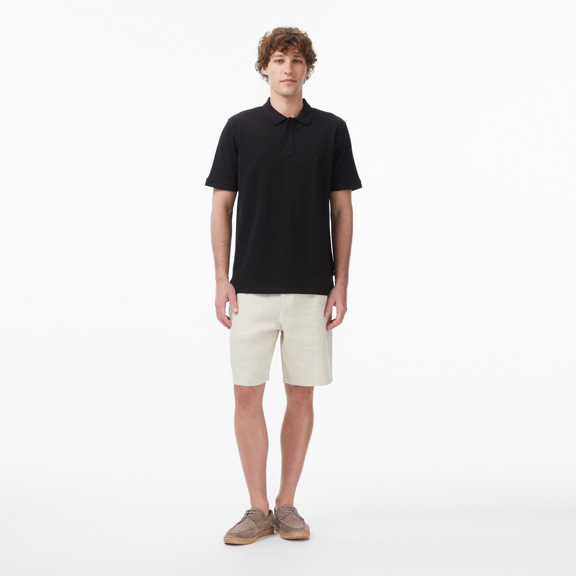 Nautica Erkek Siyah Regular Fit Polo Yaka T-Shirt