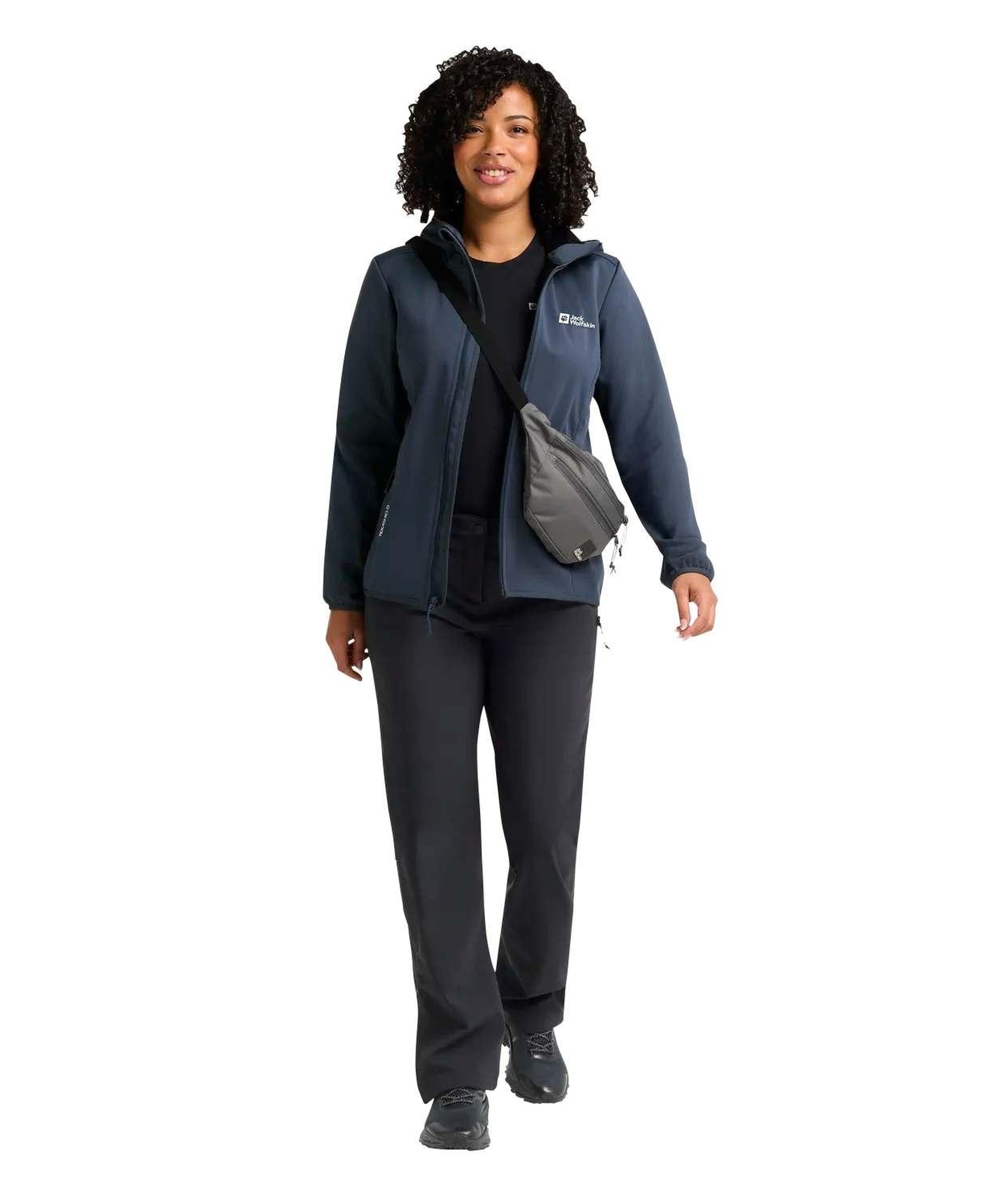 Jack Wolfskin Trek Terrain Kadın Siyah Outdoor Pantolonu