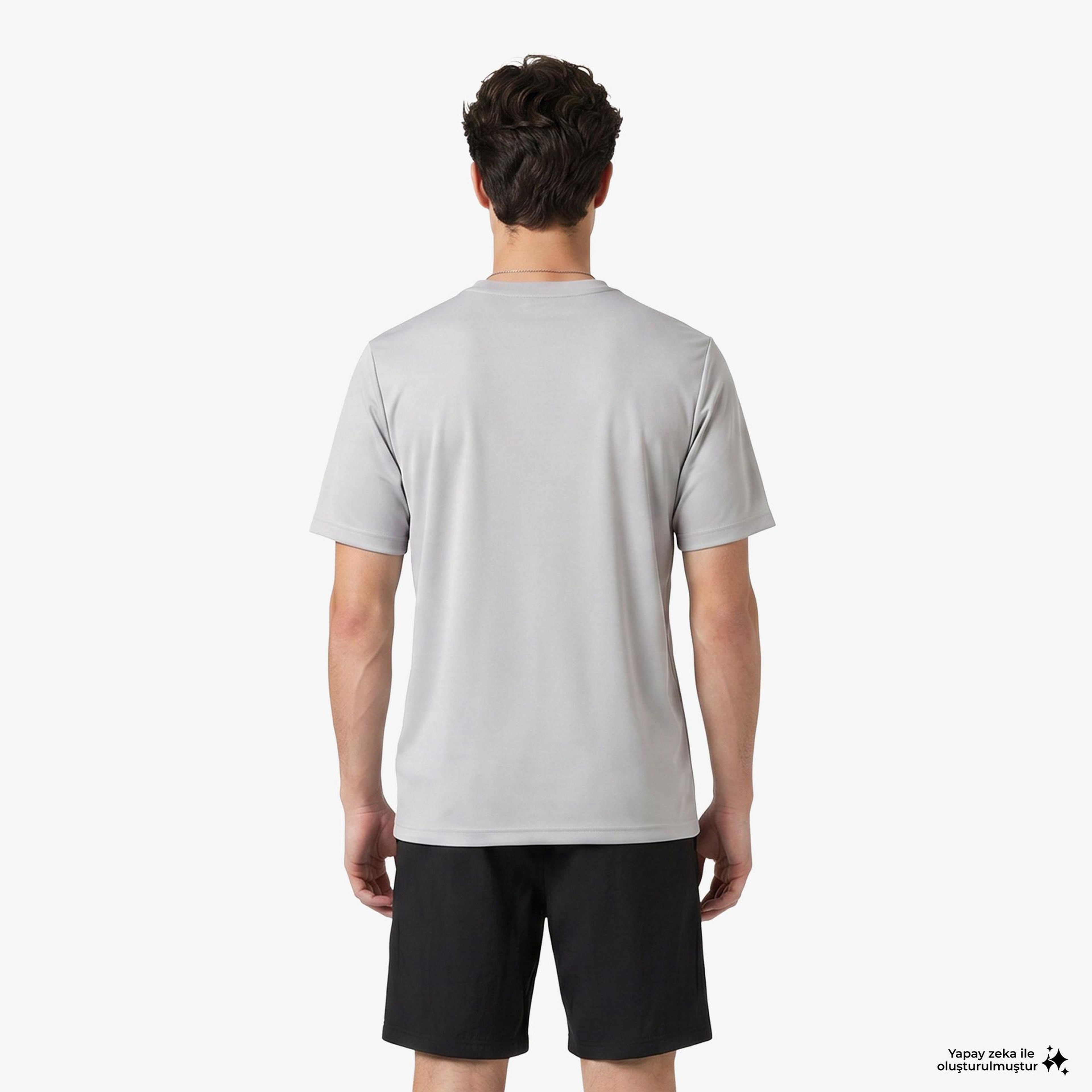 Puma Essentials Small Logo Poly Erkek Gri T-Shirt