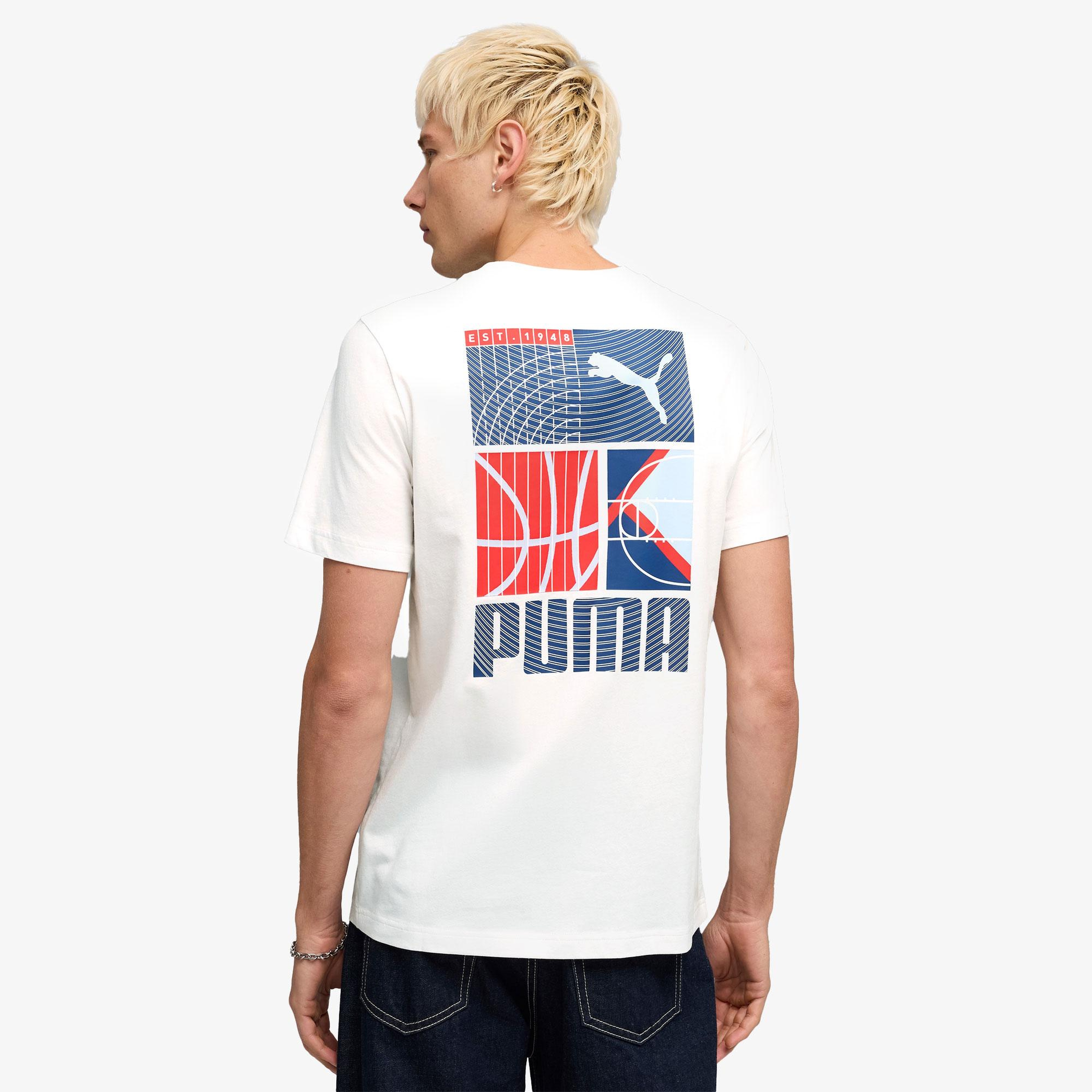 Puma Graphic Erkek Beyaz T-Shirt