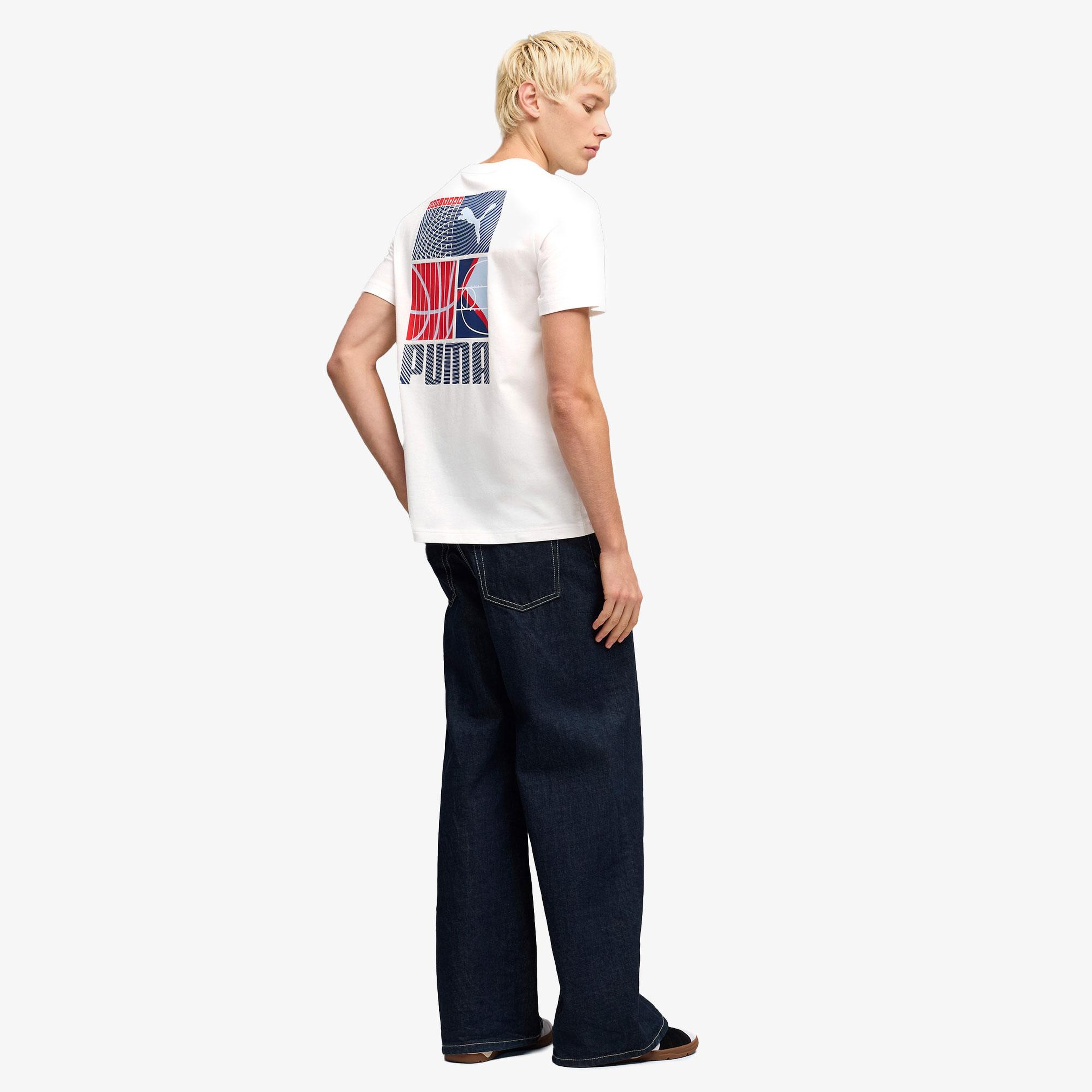 Puma Graphic Erkek Beyaz T-Shirt