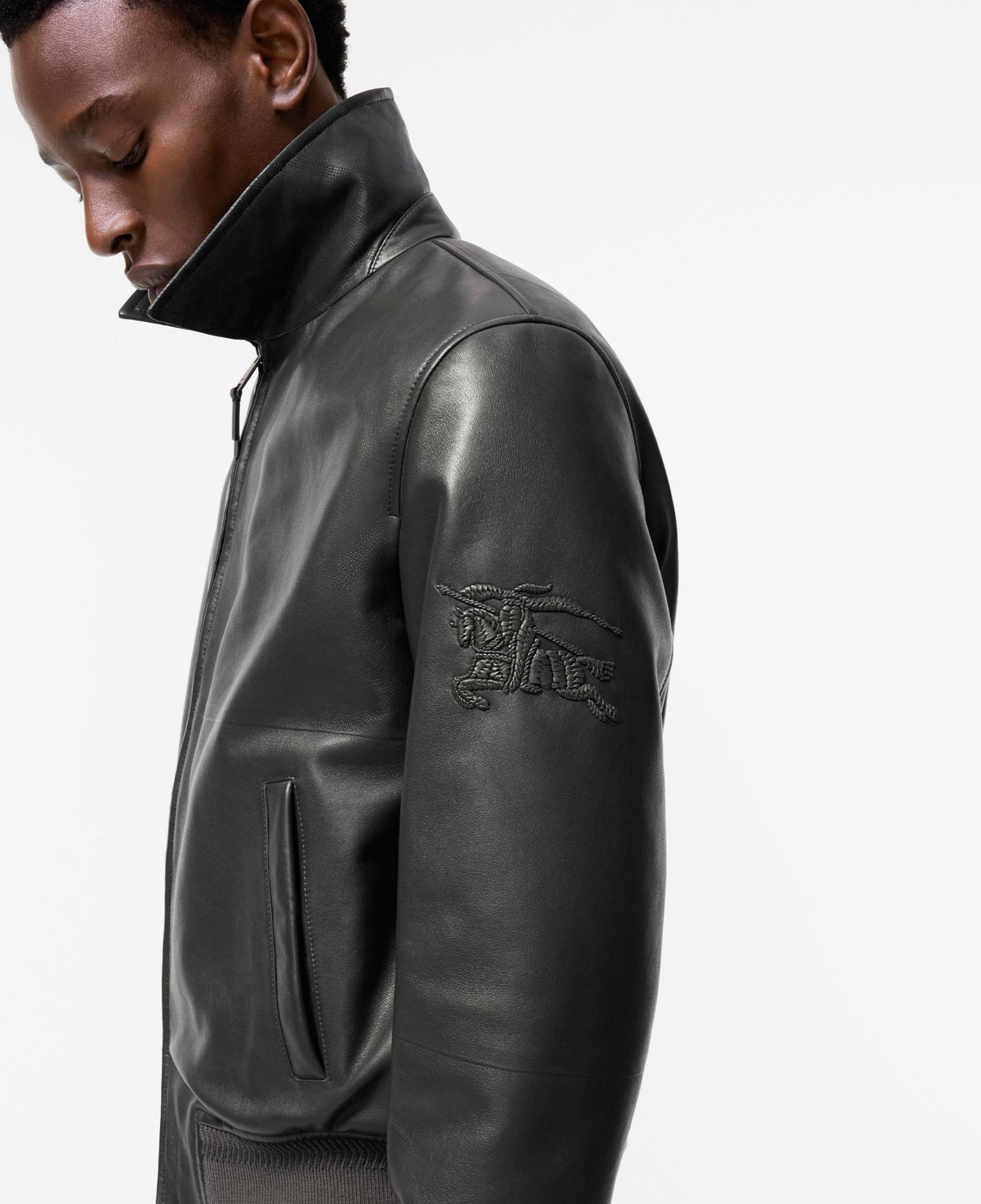 Burberry Bloomsbury Erkek Antrasit Deri Mont