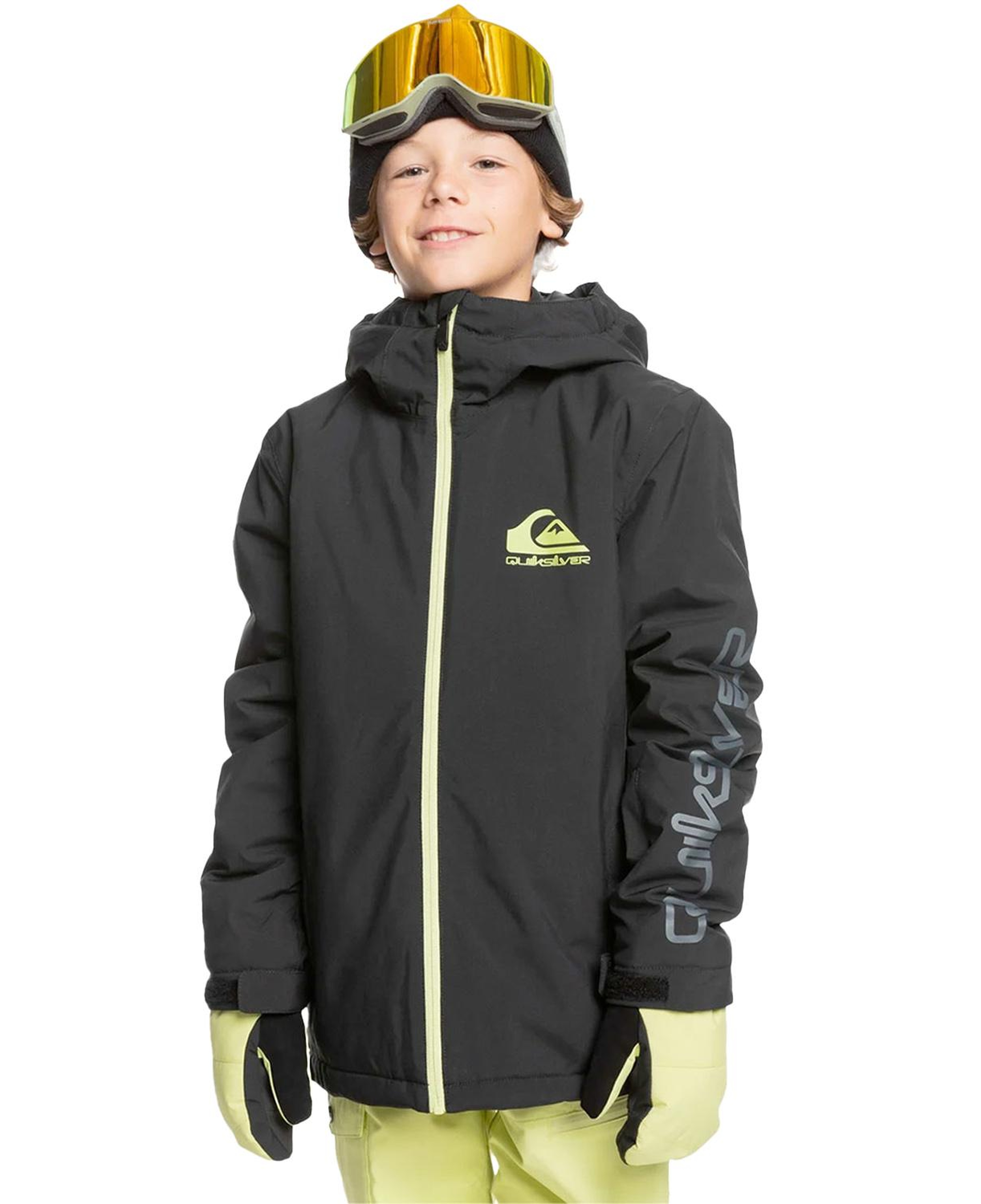 Quiksilver Morton Youth Erkek Çocuk Siyah Snowboard Ceketi