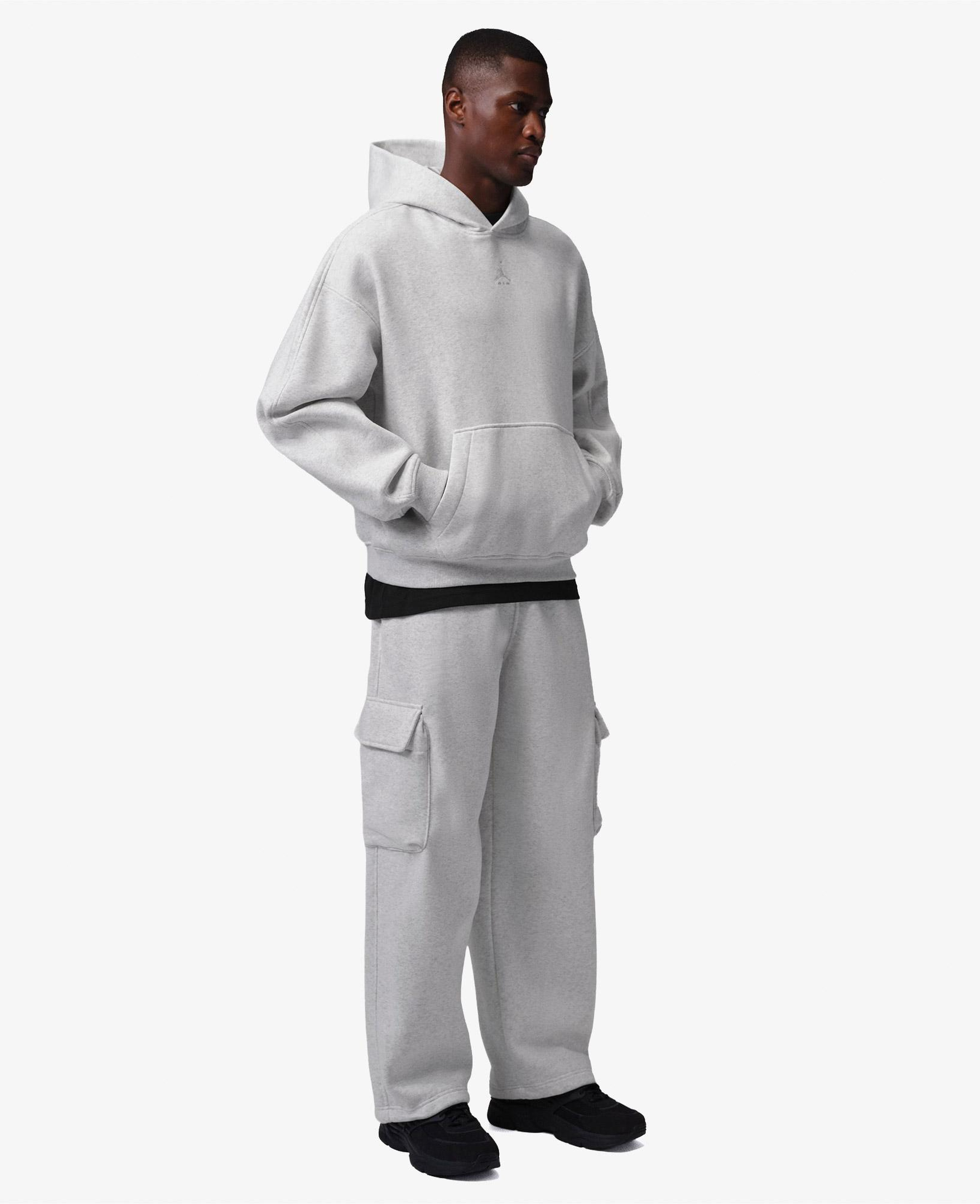 Jordan Brooklyn Fleece Oversize Erkek Gri Hoodie