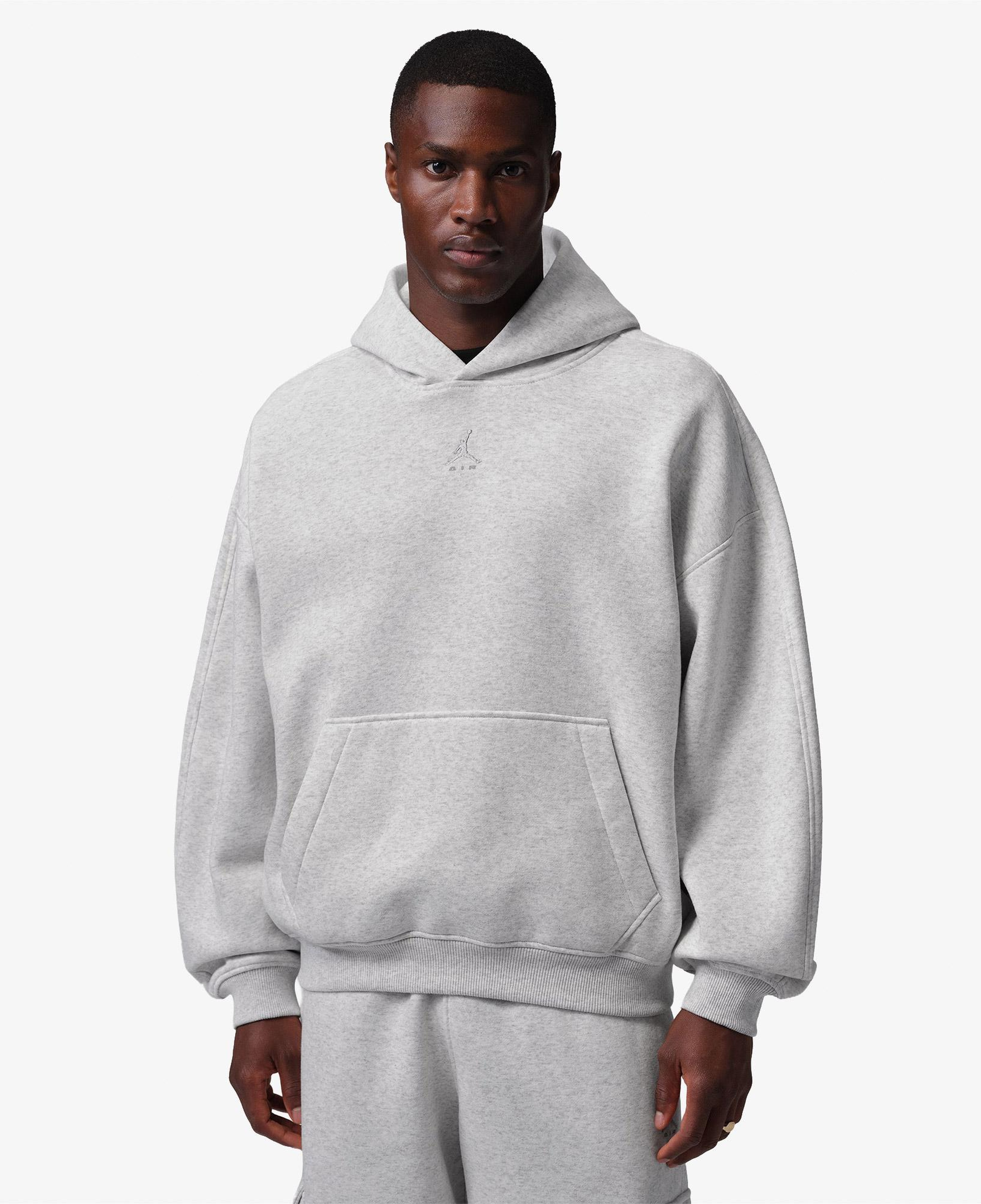 Jordan Brooklyn Fleece Oversize Erkek Gri Hoodie