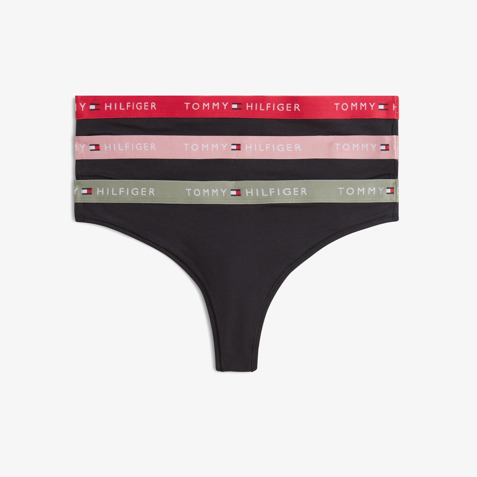 Tommy Hilfiger 3'lü Thong Kadın Beyaz Boxer