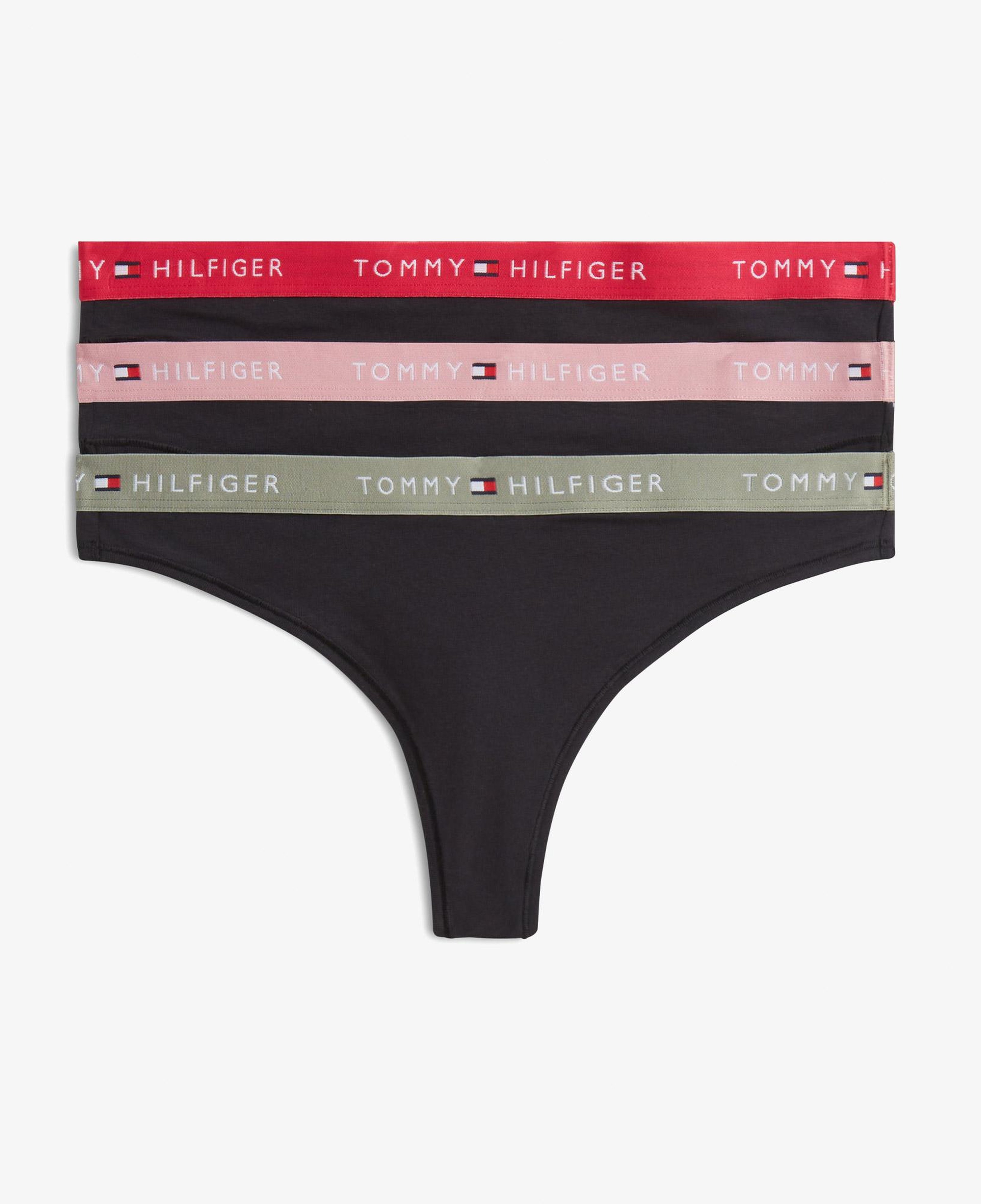 Tommy Hilfiger 3'lü Thong Kadın Beyaz Boxer