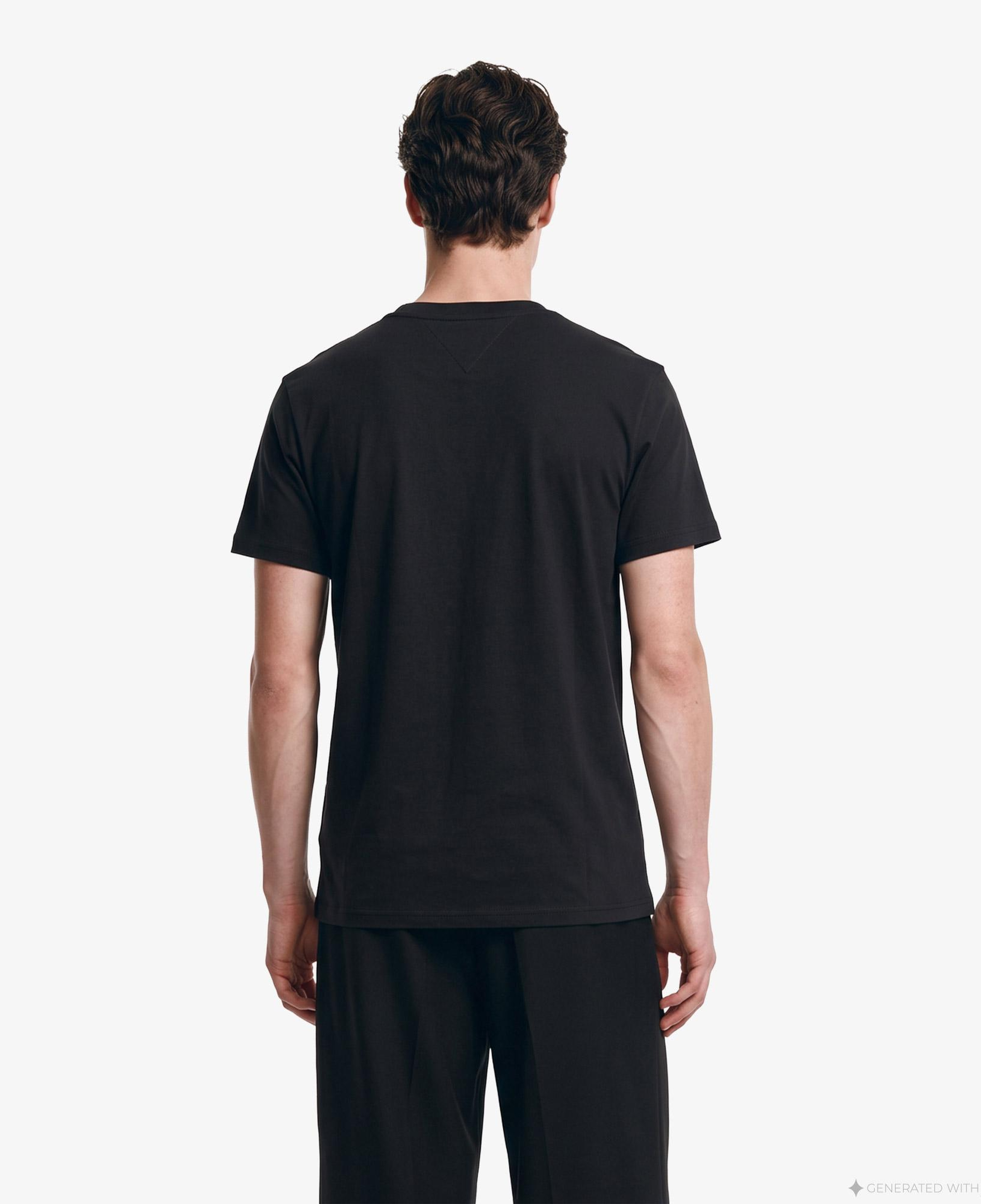 Tommy Hilfiger Big Flag Erkek Siyah T-Shirt