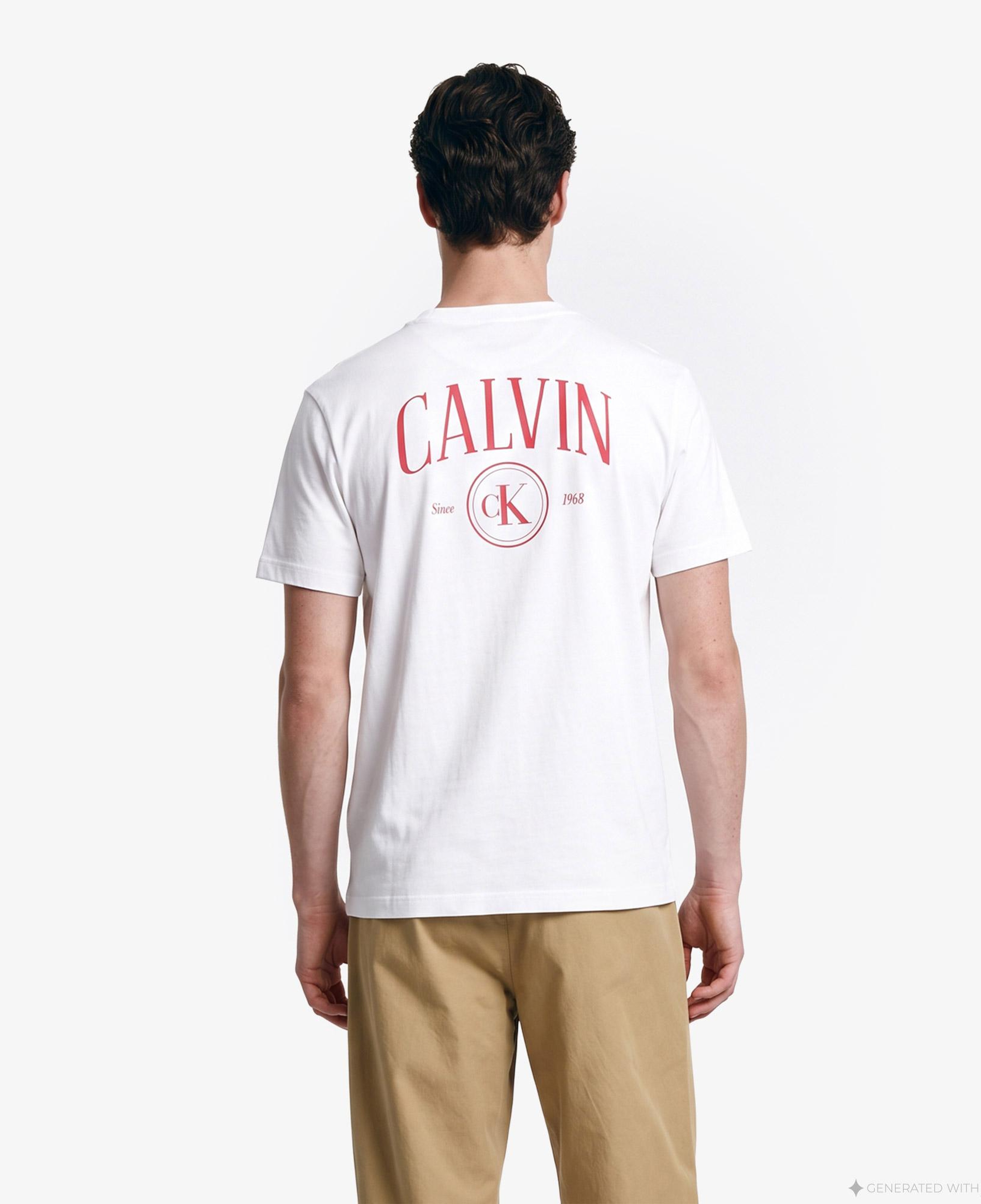 Calvin Klein 20S Crest 1968 Erkek Beyaz T-Shirt