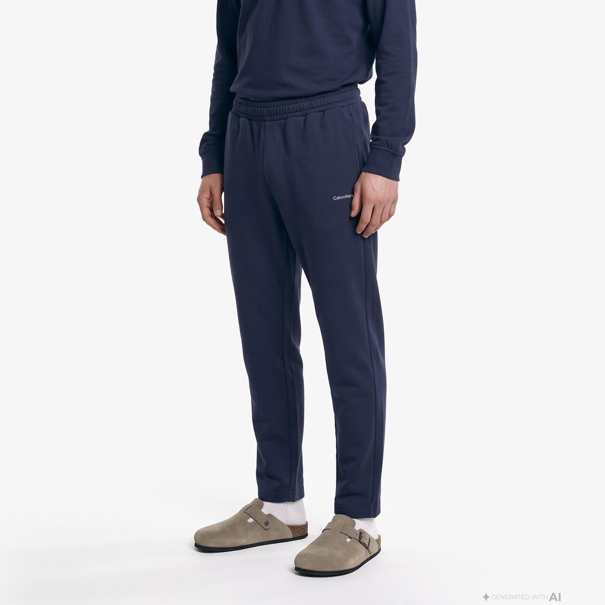 Calvin Klein Premtrry Micro Logo Jogger Erkek Mavi Eşofman Altı