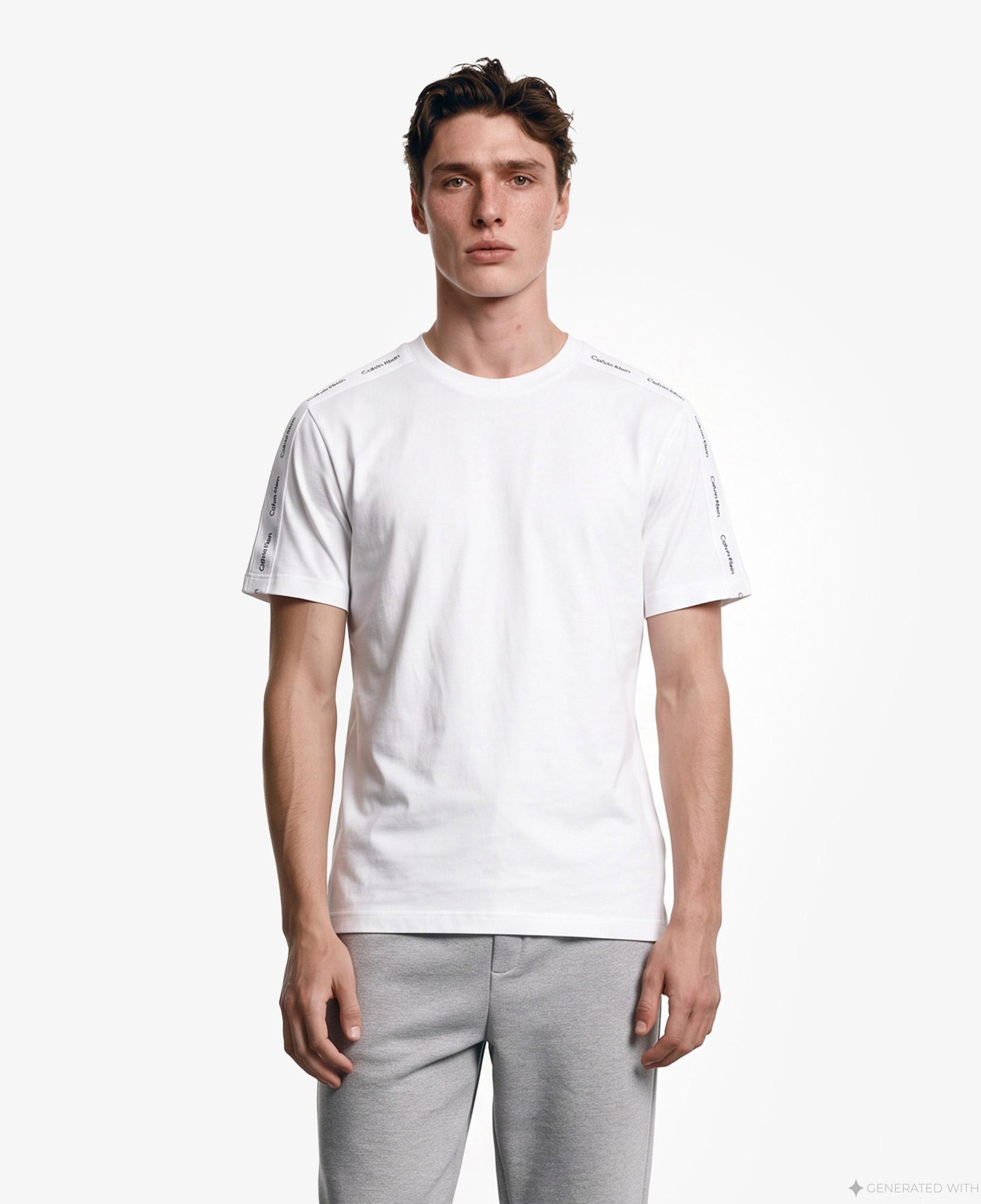 Calvin Klein 20S Easy Classic Tape Erkek Beyaz T-Shirt