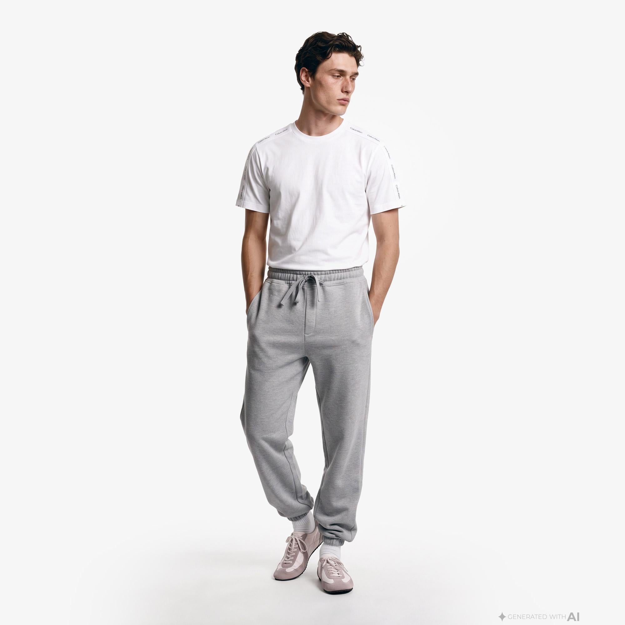 Calvin Klein 20S Easy Classic Tape Erkek Beyaz T-Shirt