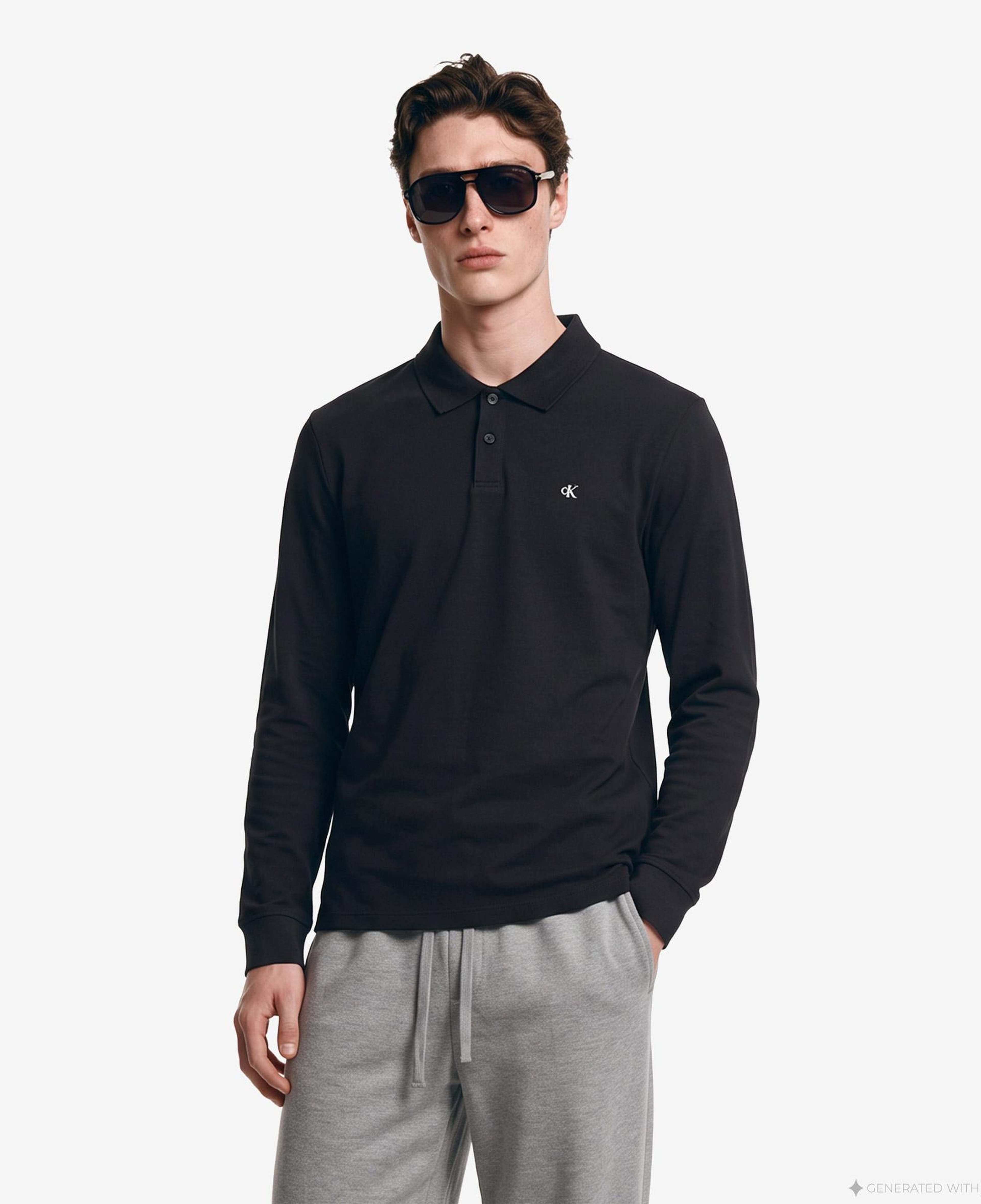 Calvin Klein Casual Pique Easy Erkek Siyah Polo