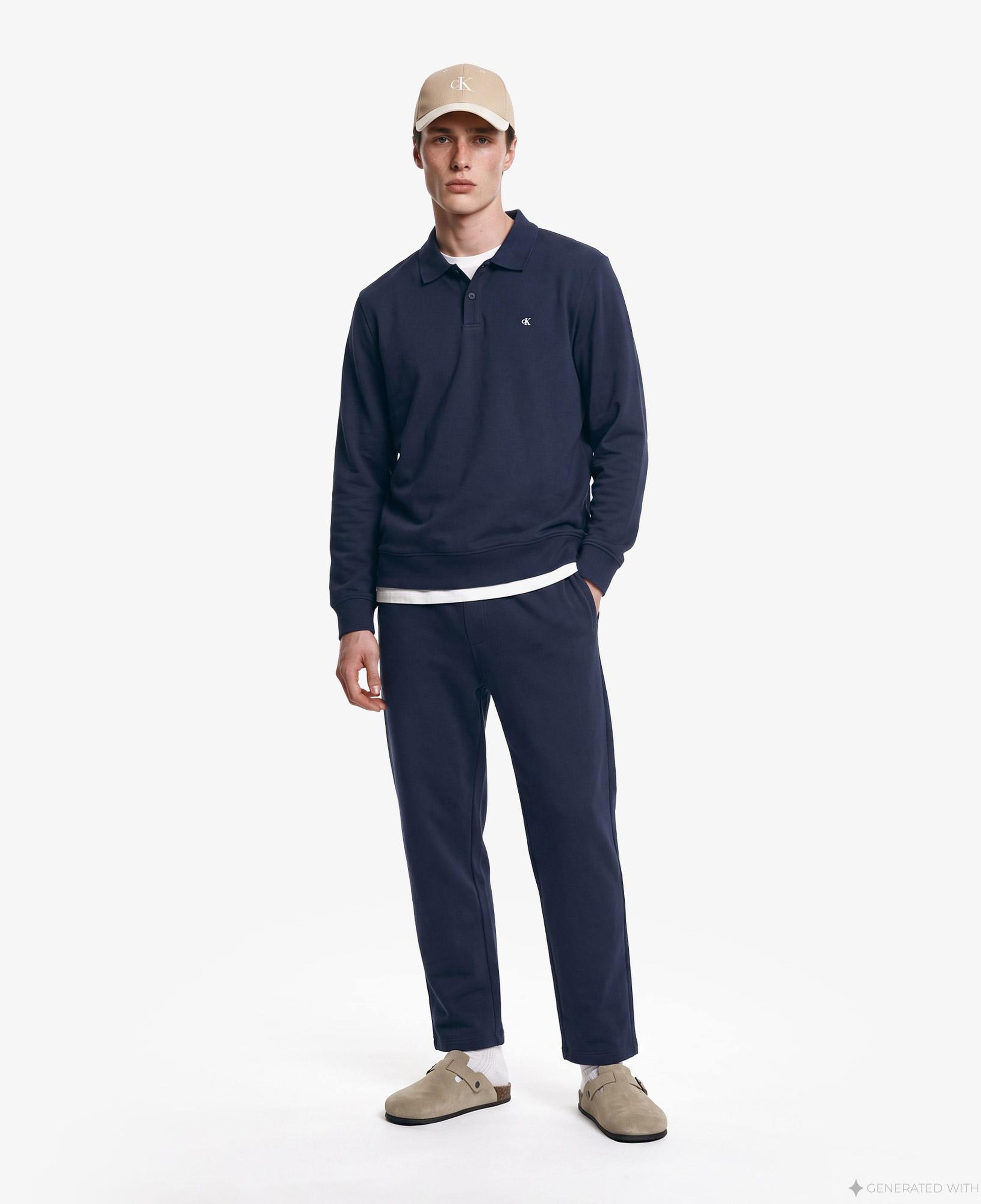 Calvin Klein Casual Pique Easy Erkek Mavi Polo